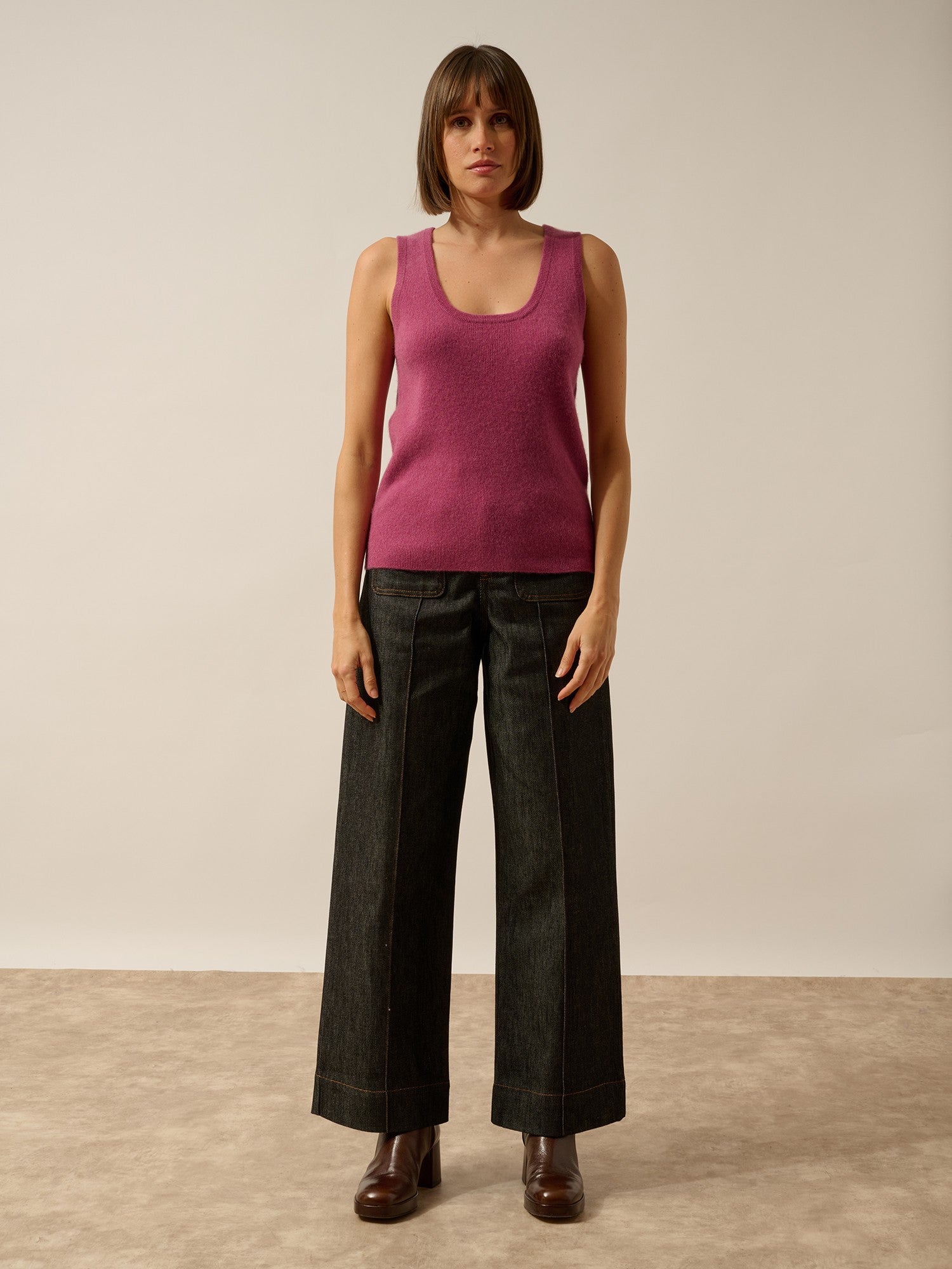 alverin débardeur col u orchidée