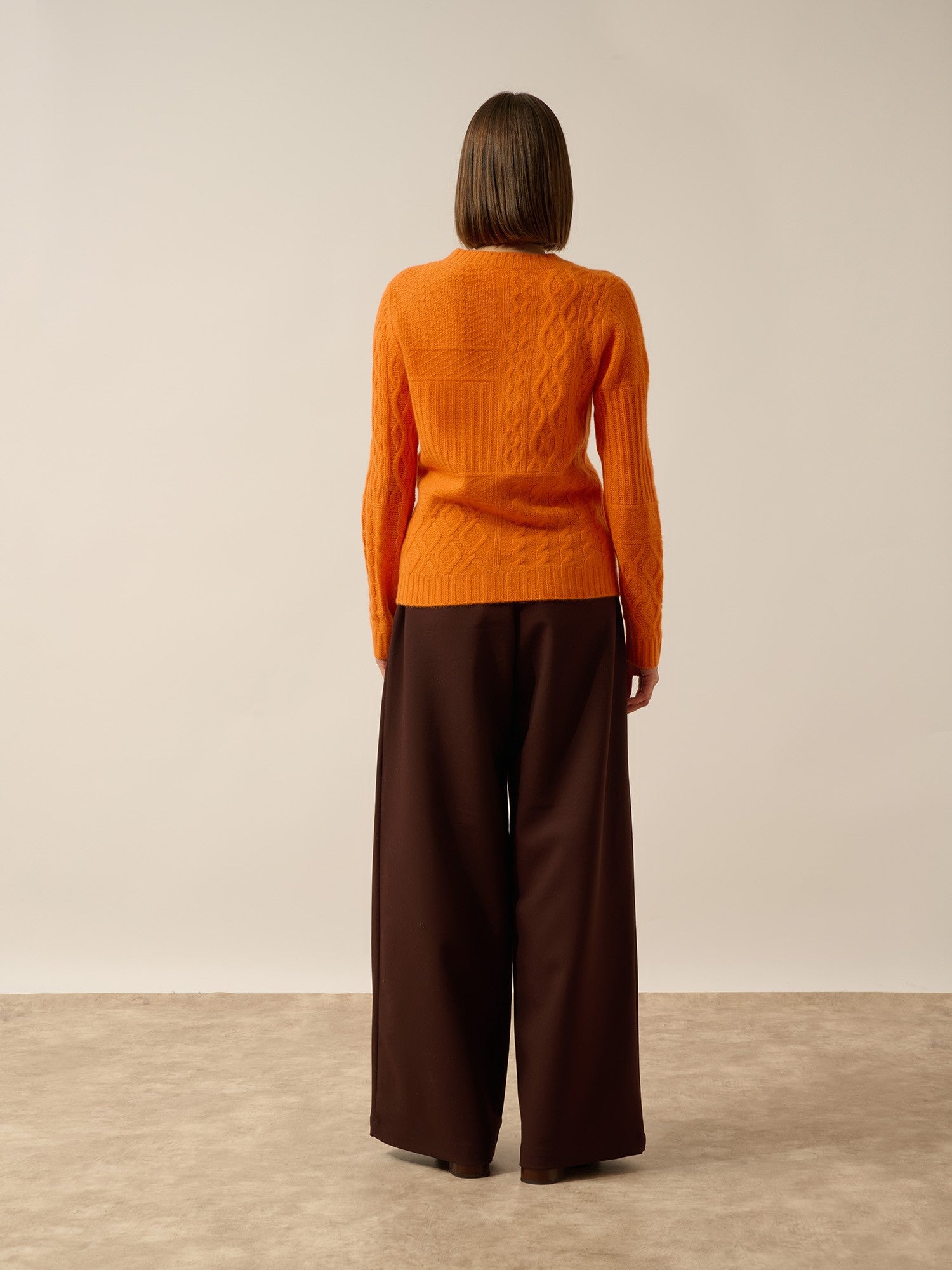 amala pull col rond 6 fils mandarine