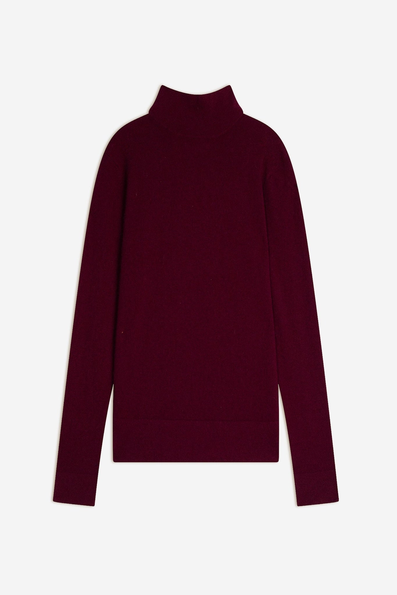 AMBRE pull col montant bordeaux