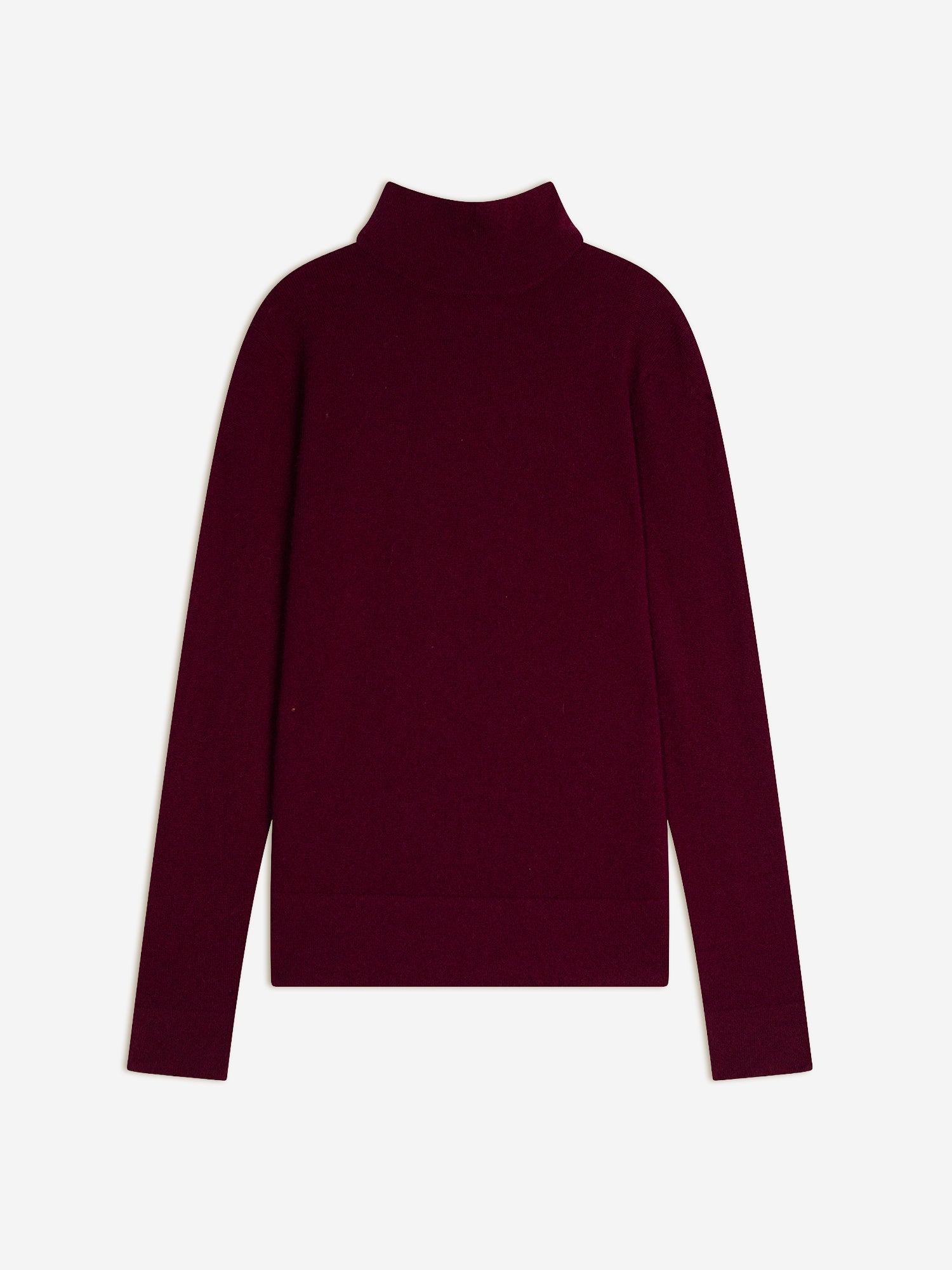 AMBRE pull col montant bordeaux