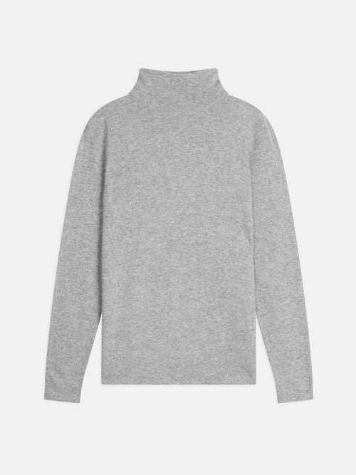 AMBRE pull col montant nuage chiné