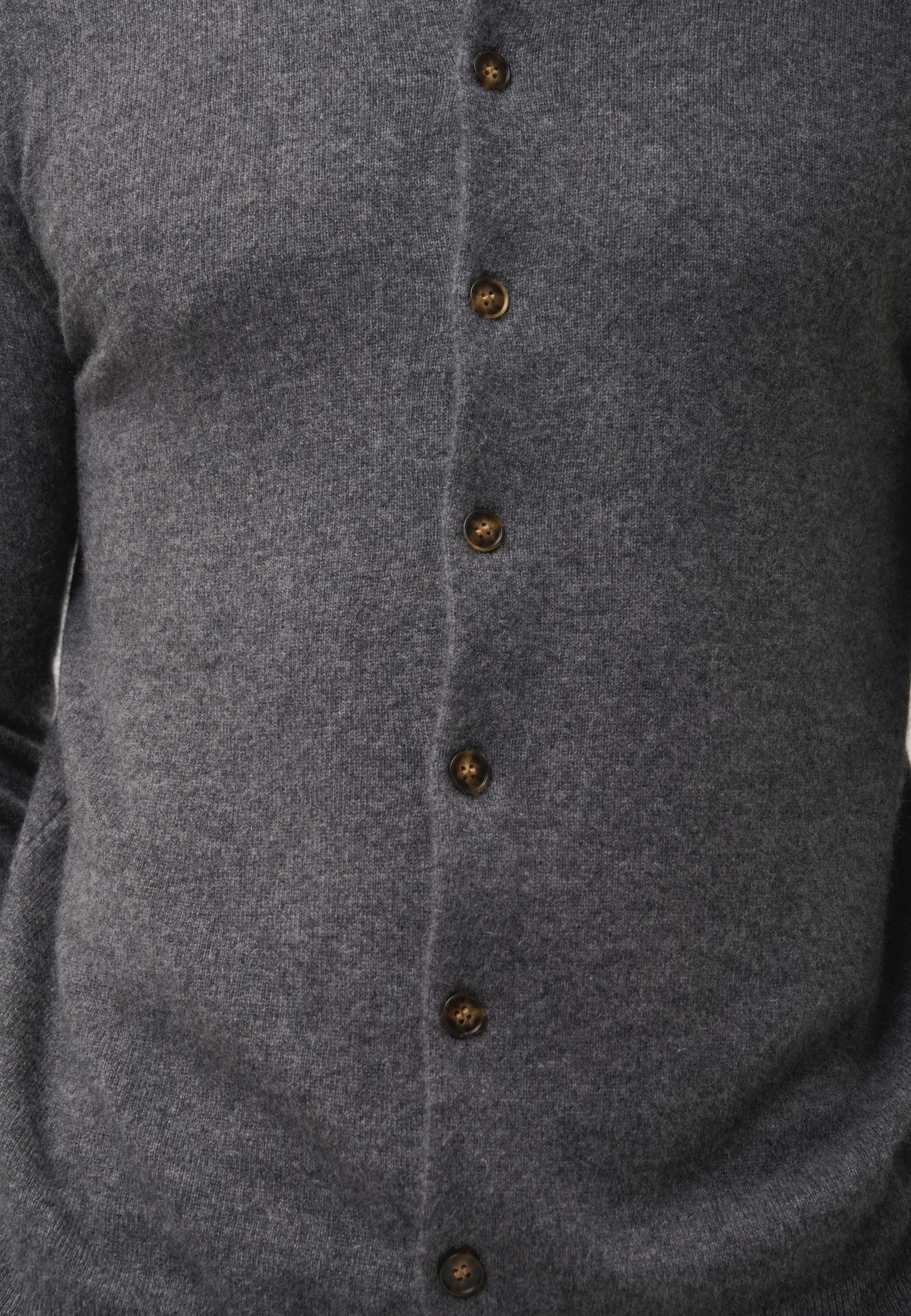 ANAIS cardigan col rond anthracite chiné