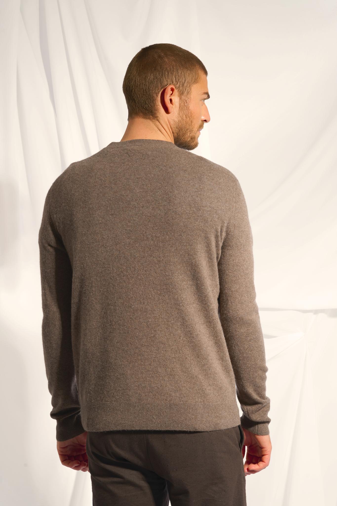 ANAIS cardigan col rond taupe chiné