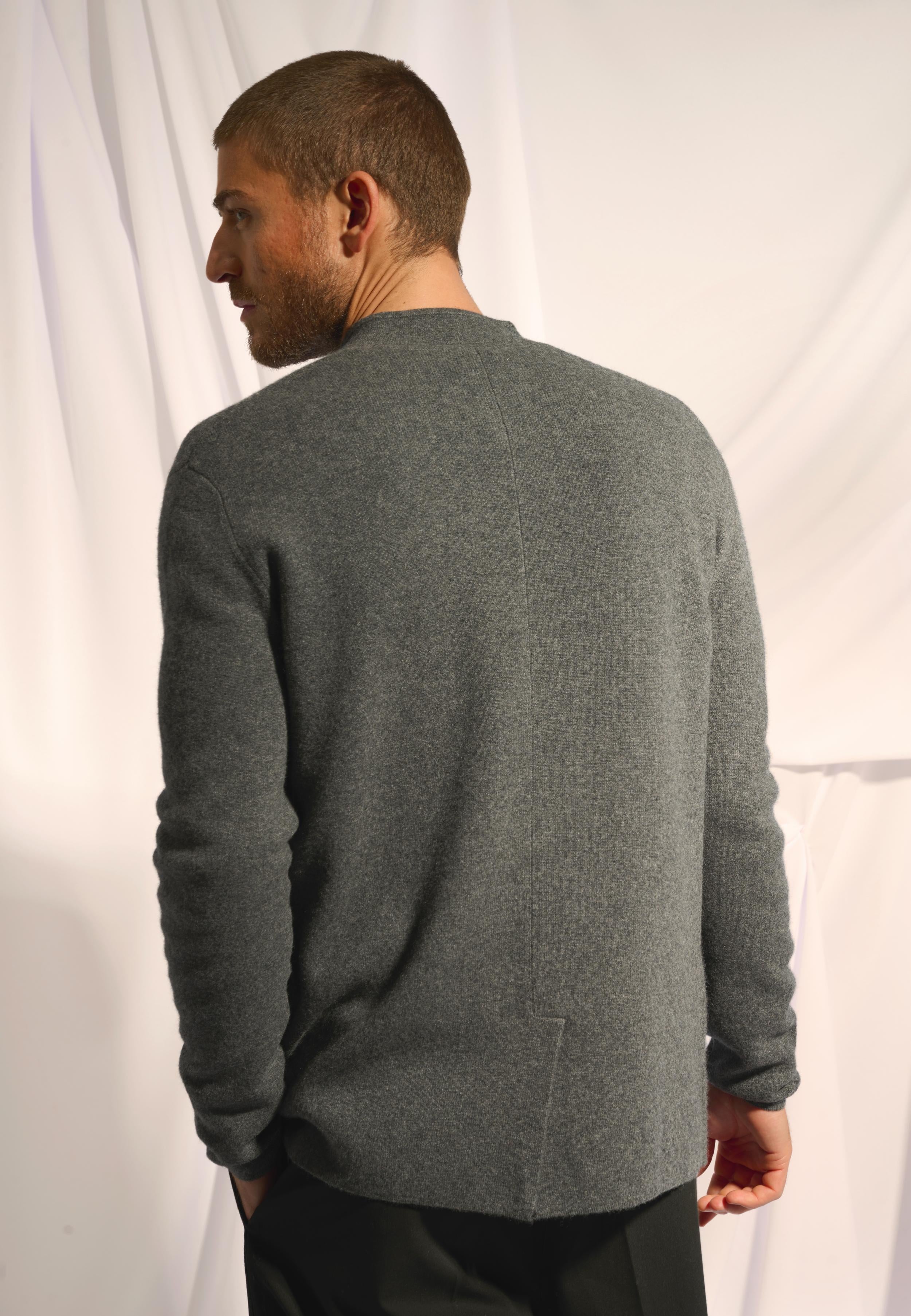 ANNA anthracite mottled collar jacket