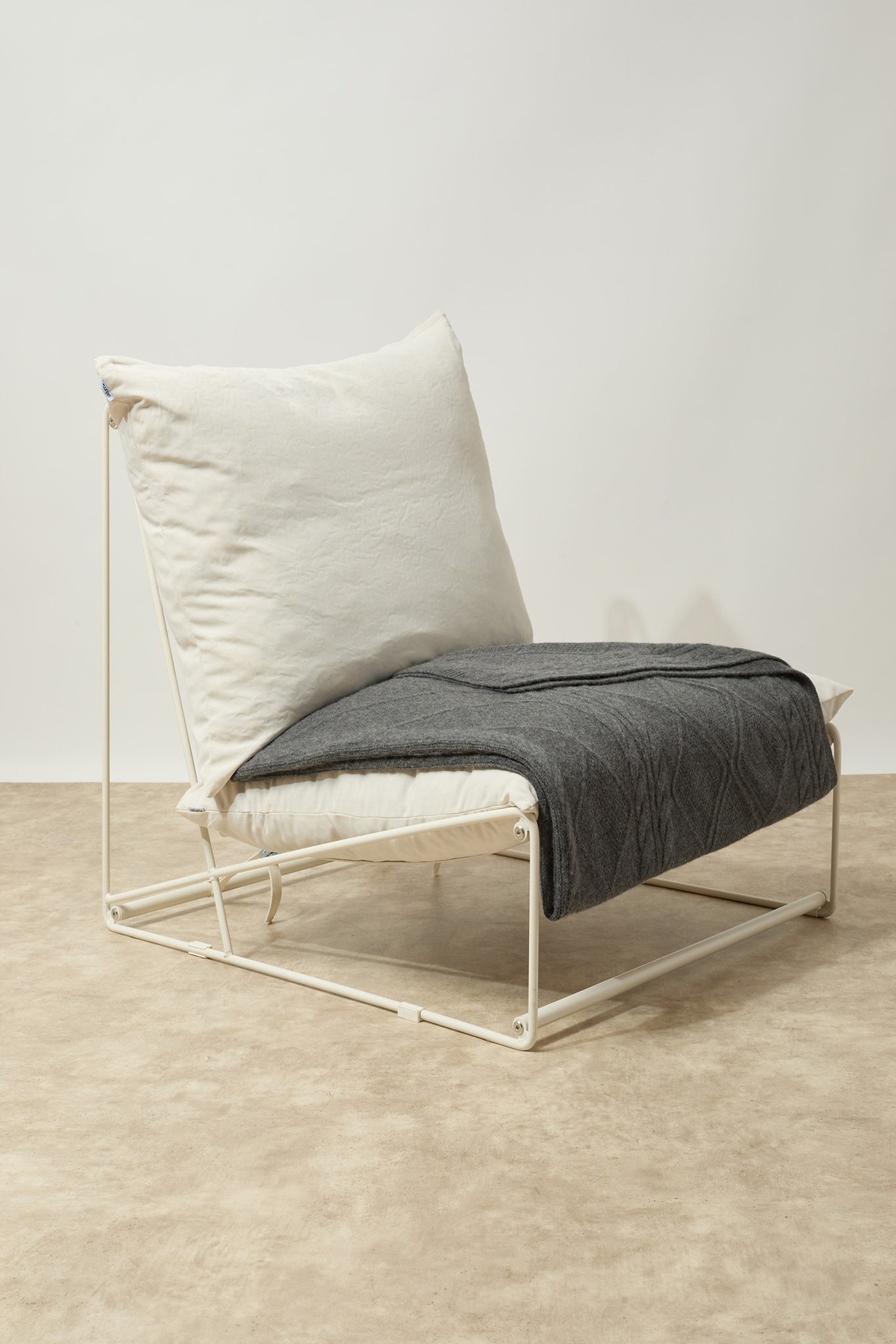 ANWEN plaid 8 fils anthracite chiné