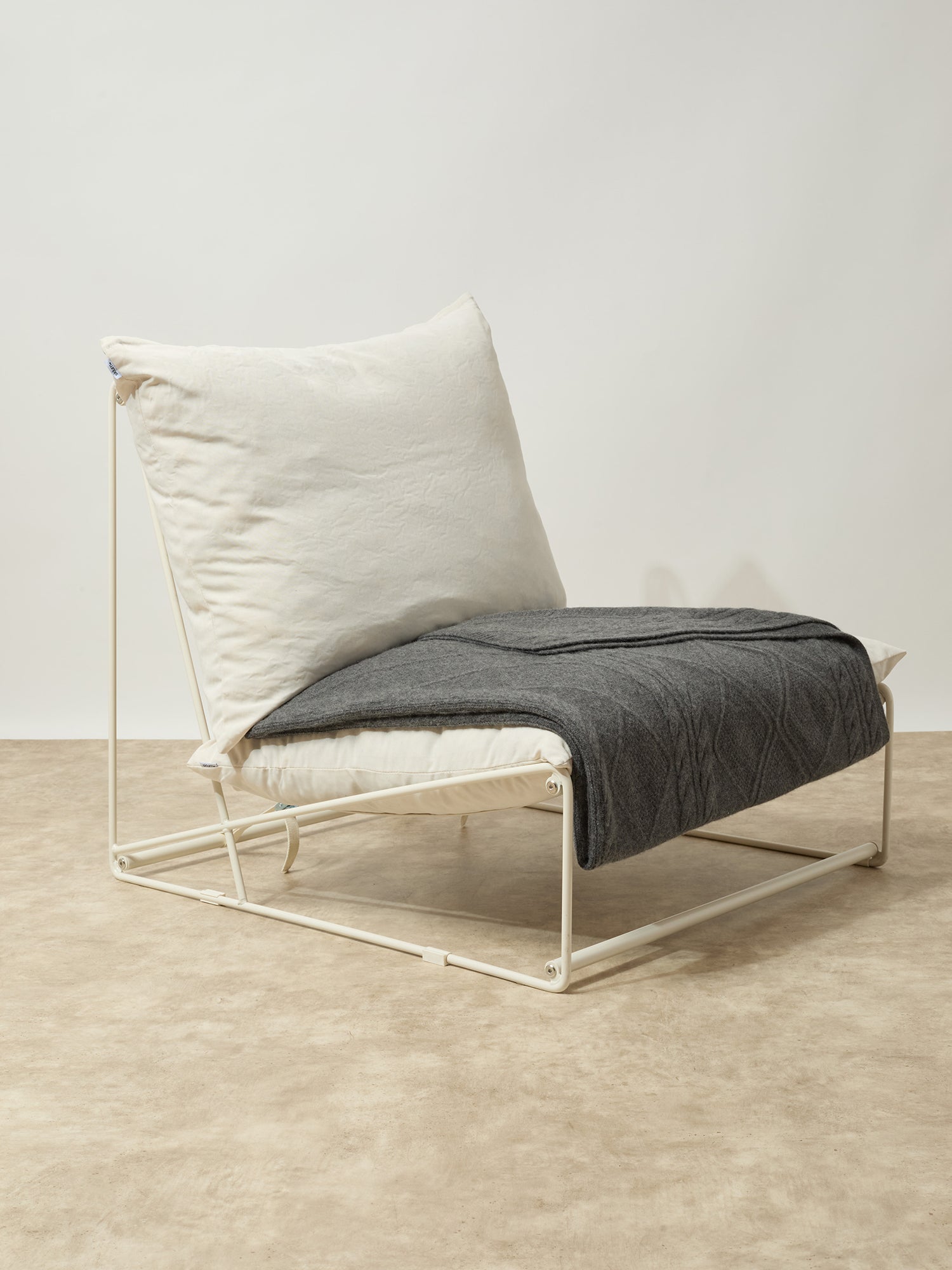 ANWEN plaid 8 fils anthracite chiné