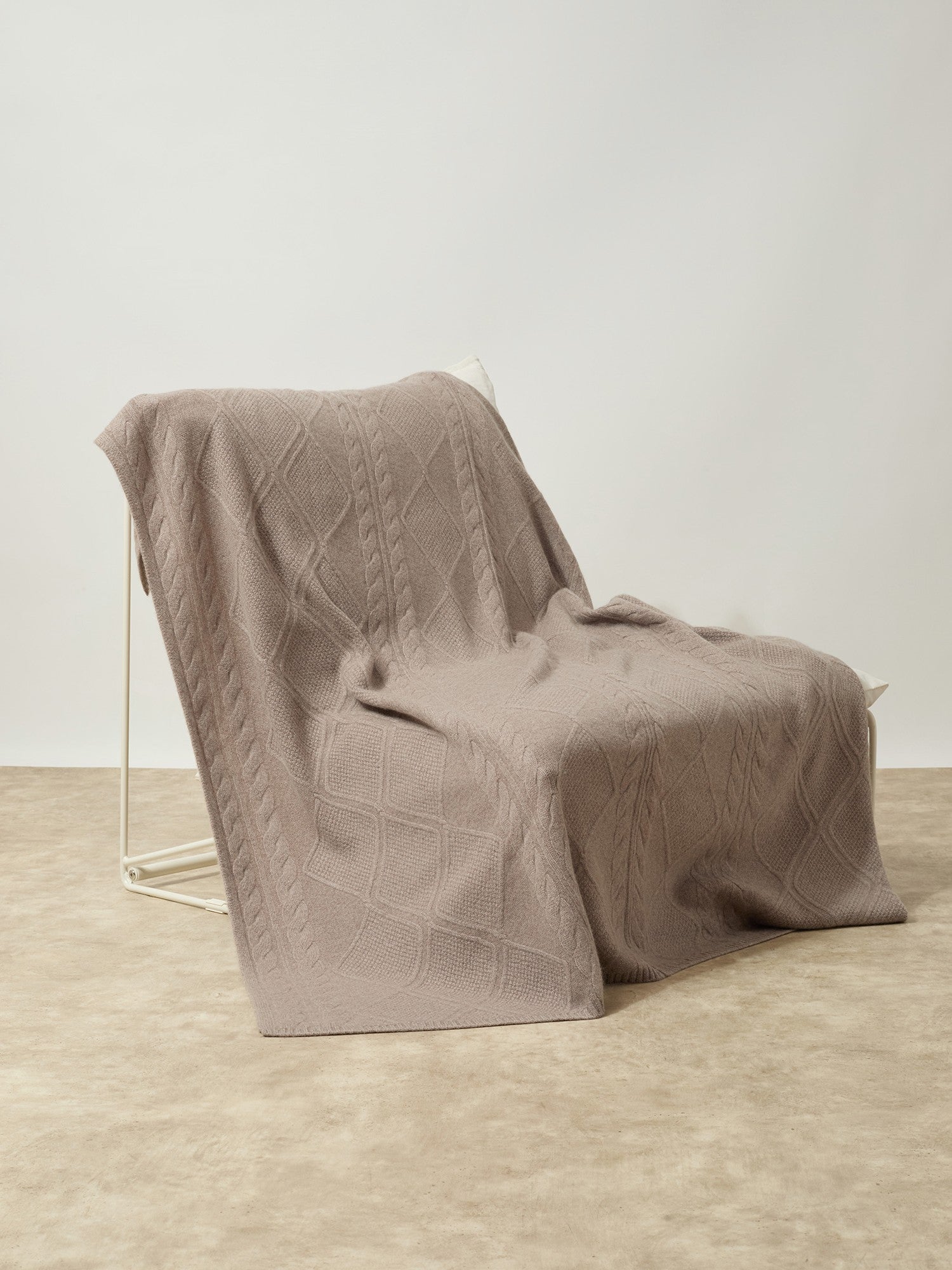 anwen plaid 8 fils caribou chiné