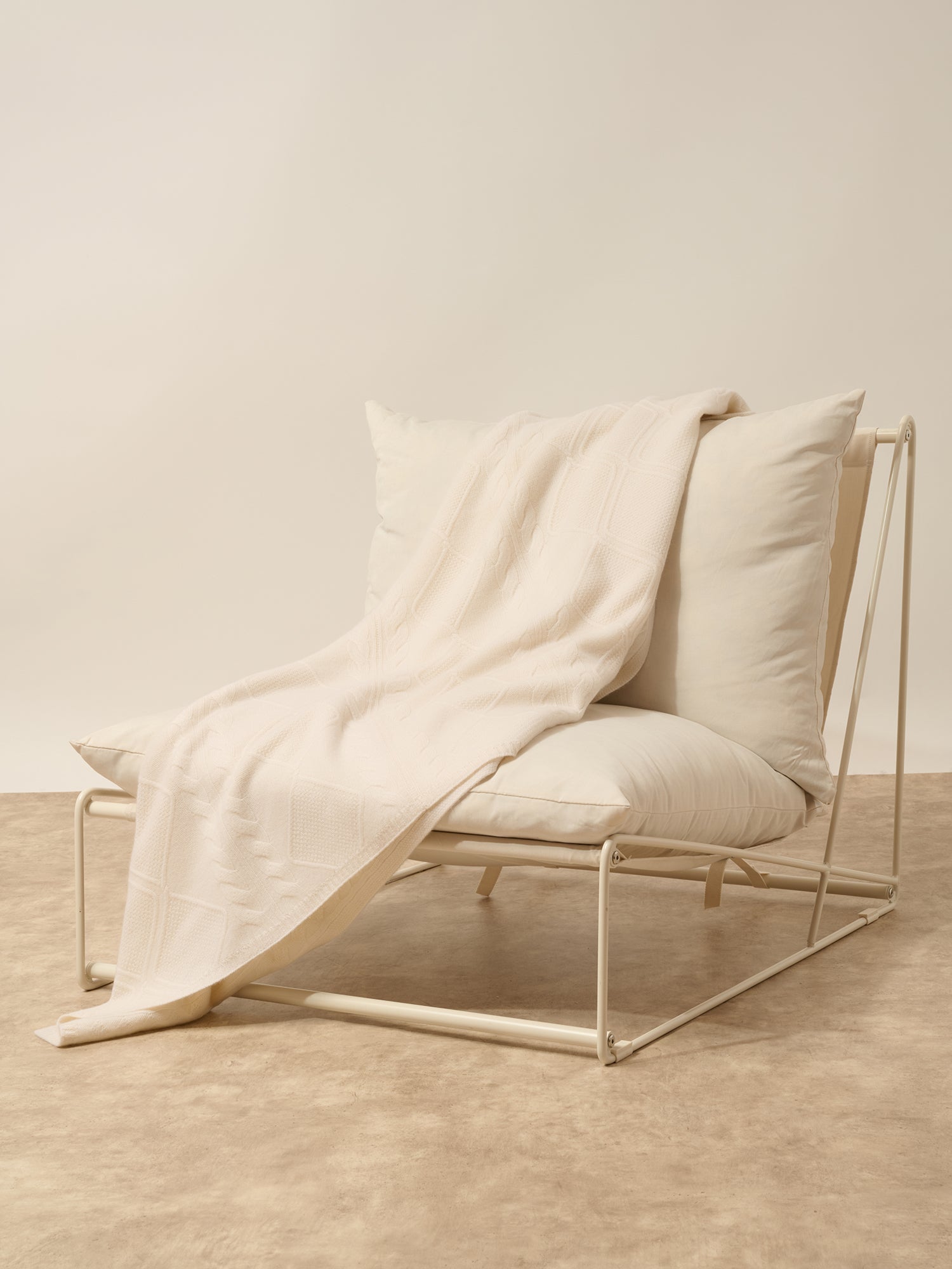 ANWEN plaid 8 fils neige