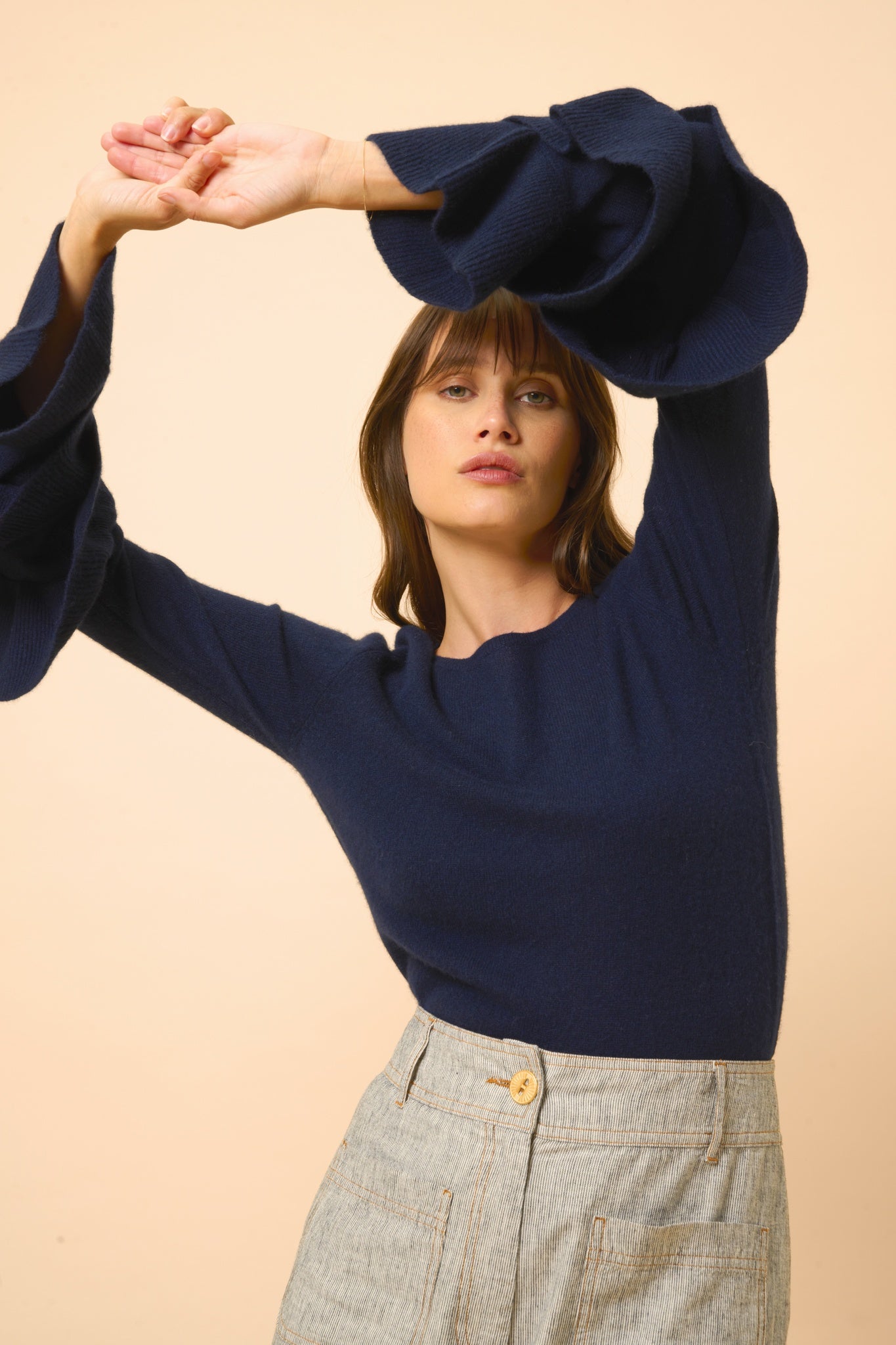 APPIN pull col rond navy