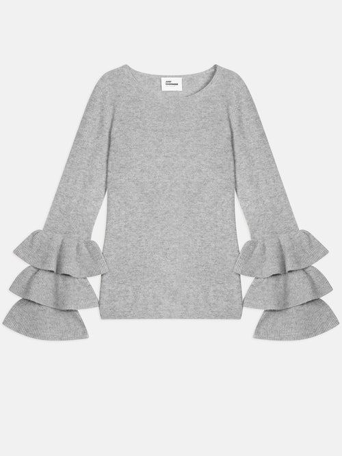 APPIN pull col rond nuage chiné