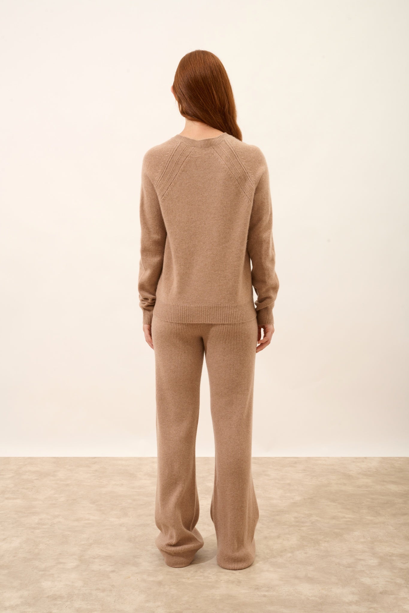 AREQUIPA pull col rond camel chiné