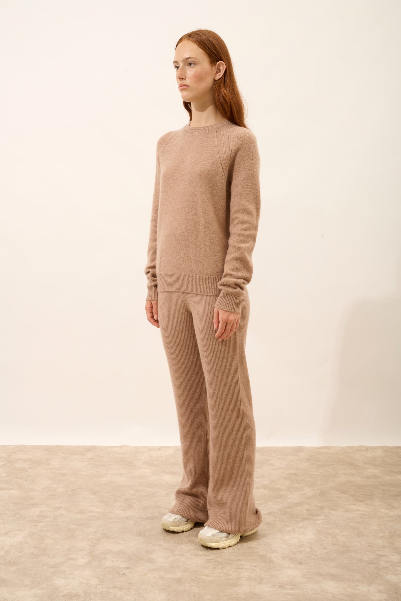 AREQUIPA pull col rond camel chiné