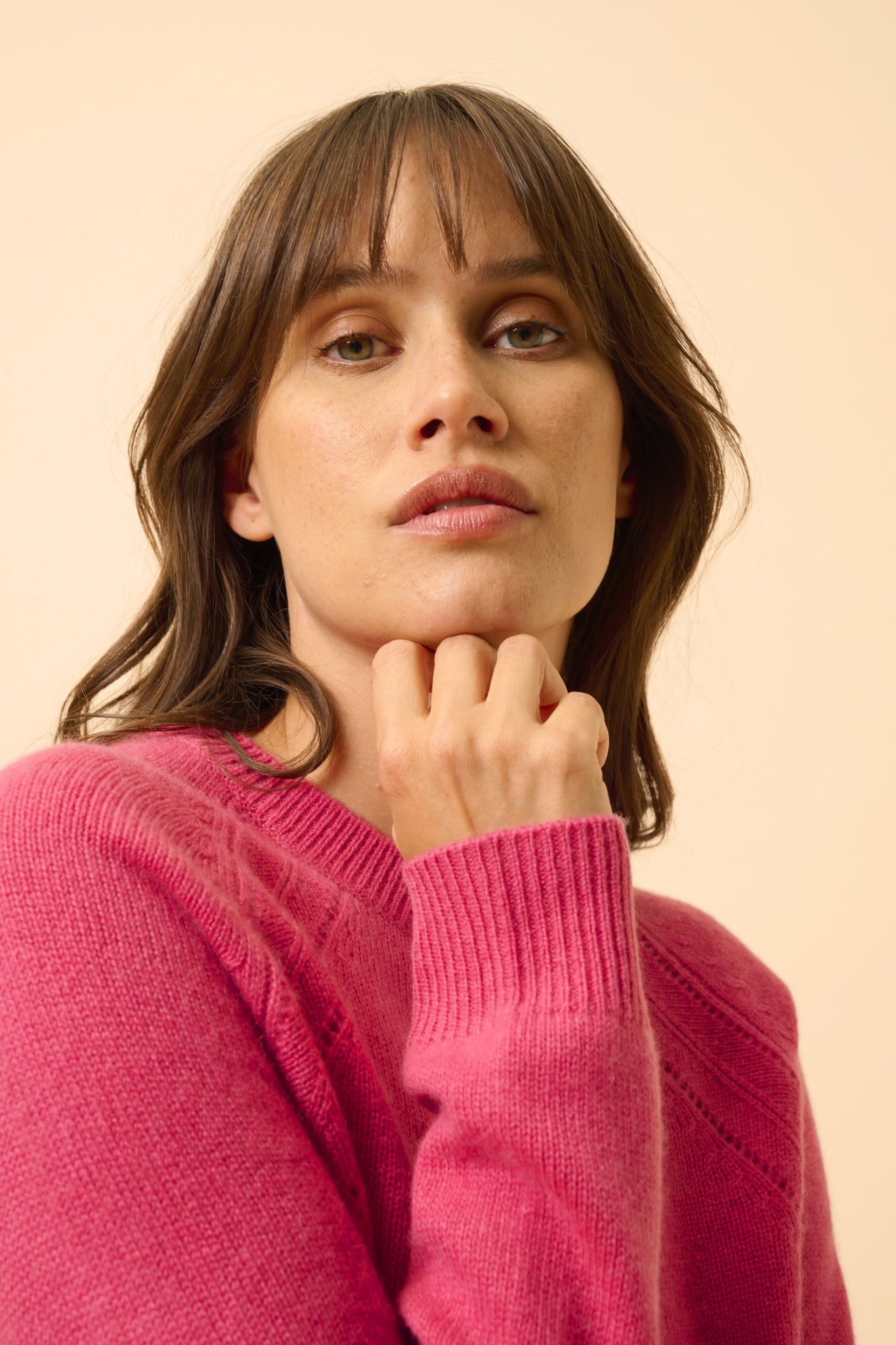 AREQUIPA pull col rond fraise