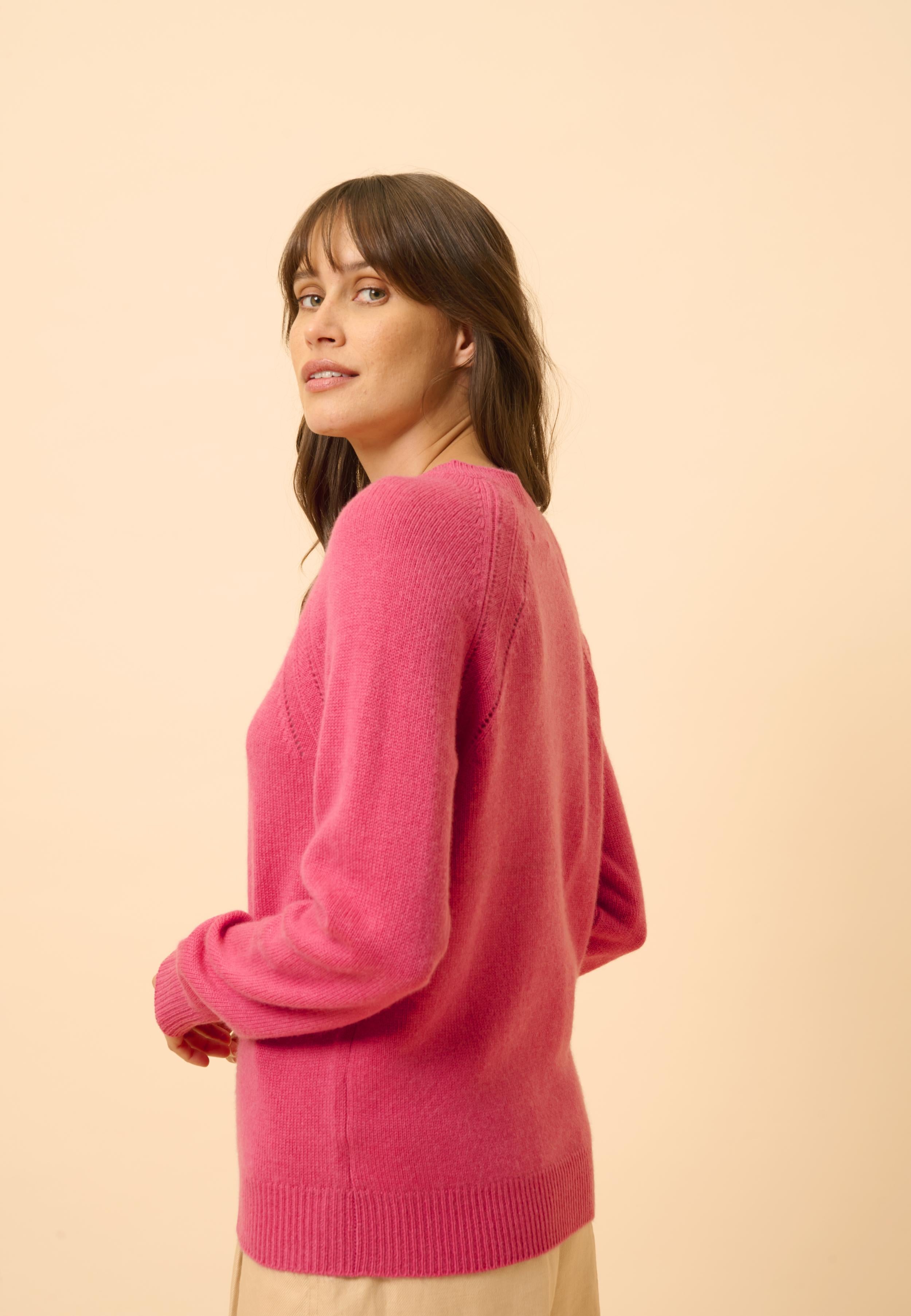 AREQUIPA pull col rond fraise