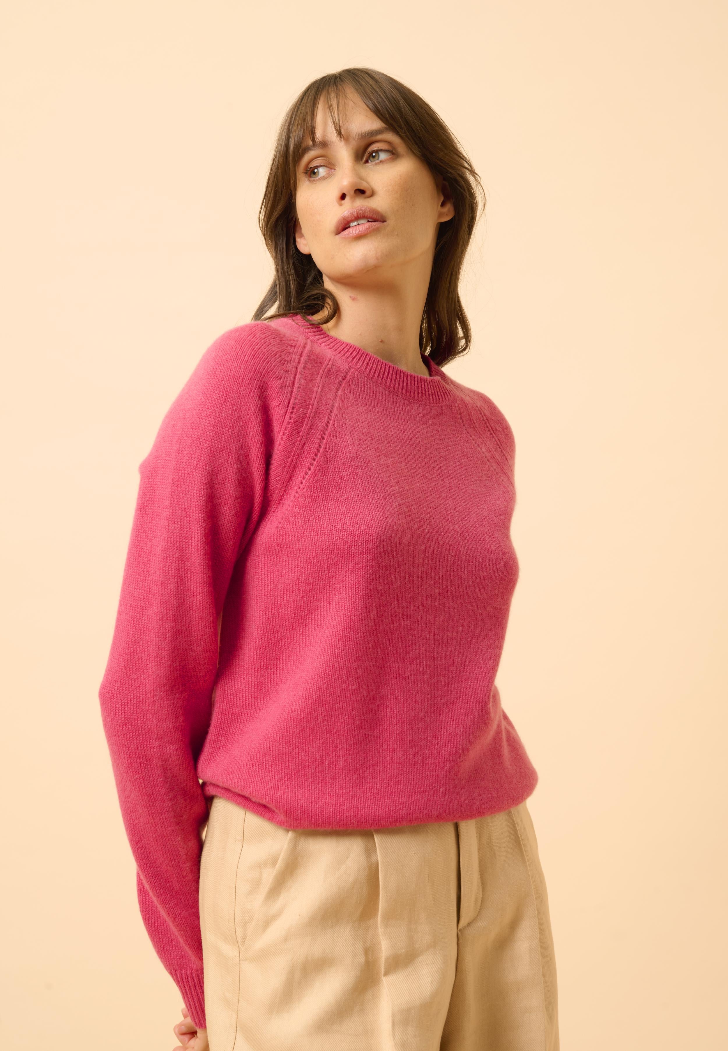 AREQUIPA pull col rond fraise