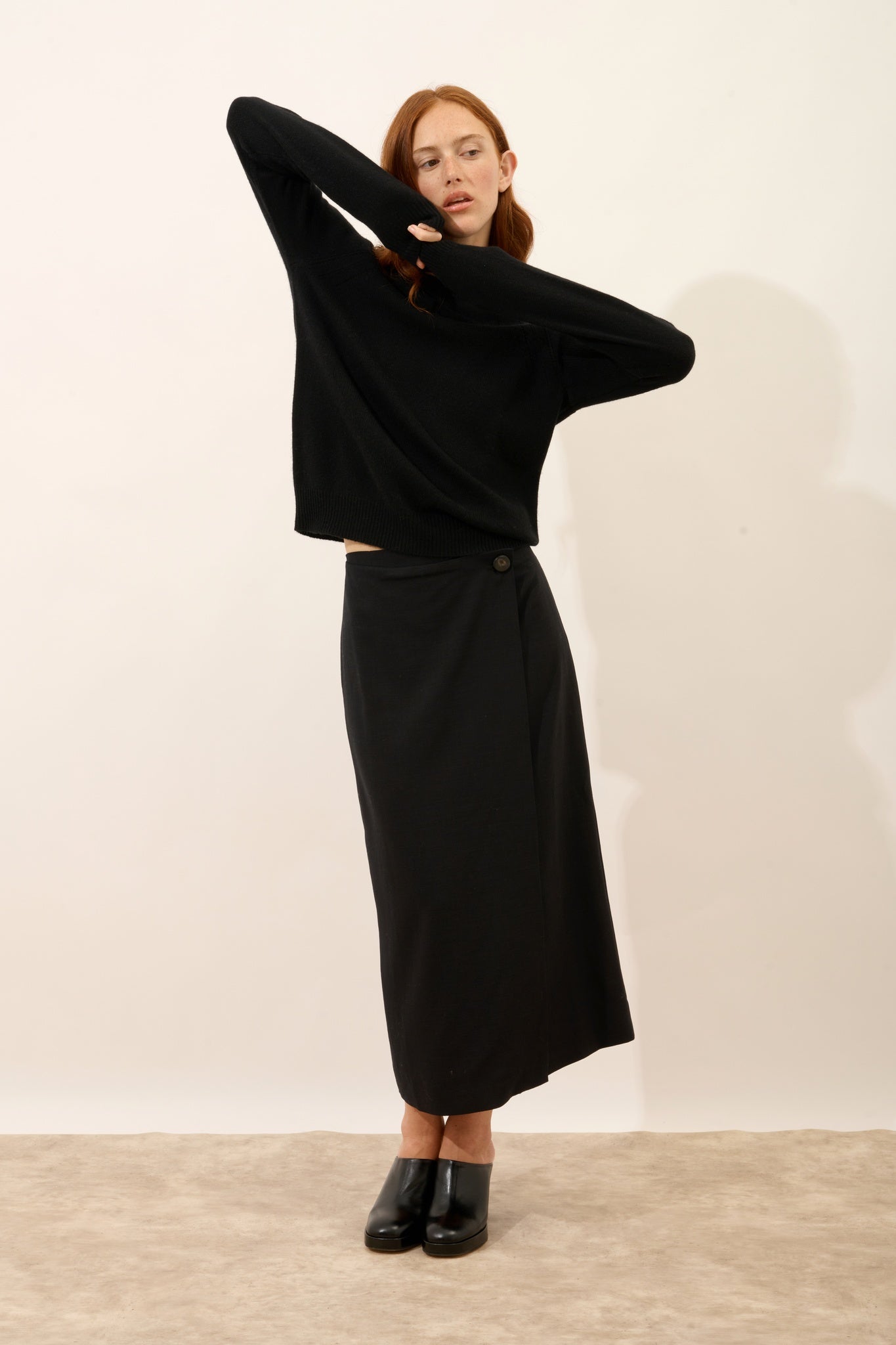 AREQUIPA pull col rond noir