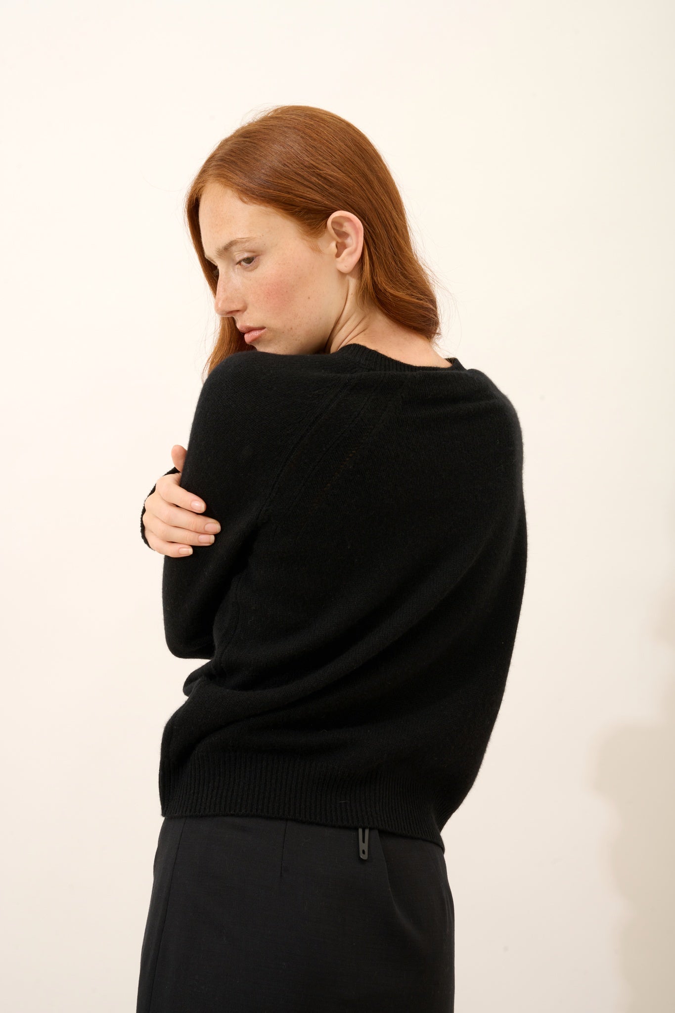 AREQUIPA pull col rond noir