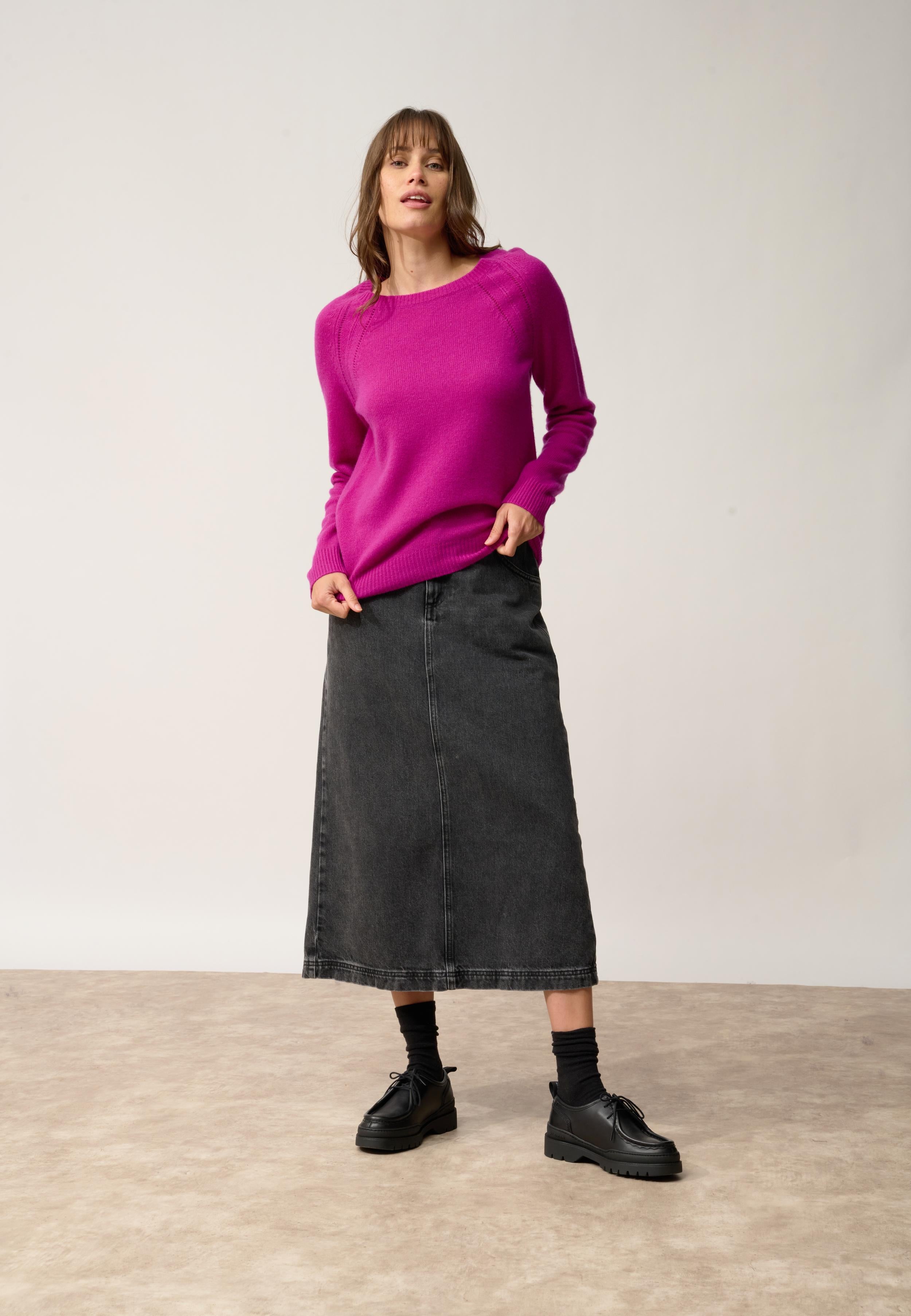 AREQUIPA pull col rond violine