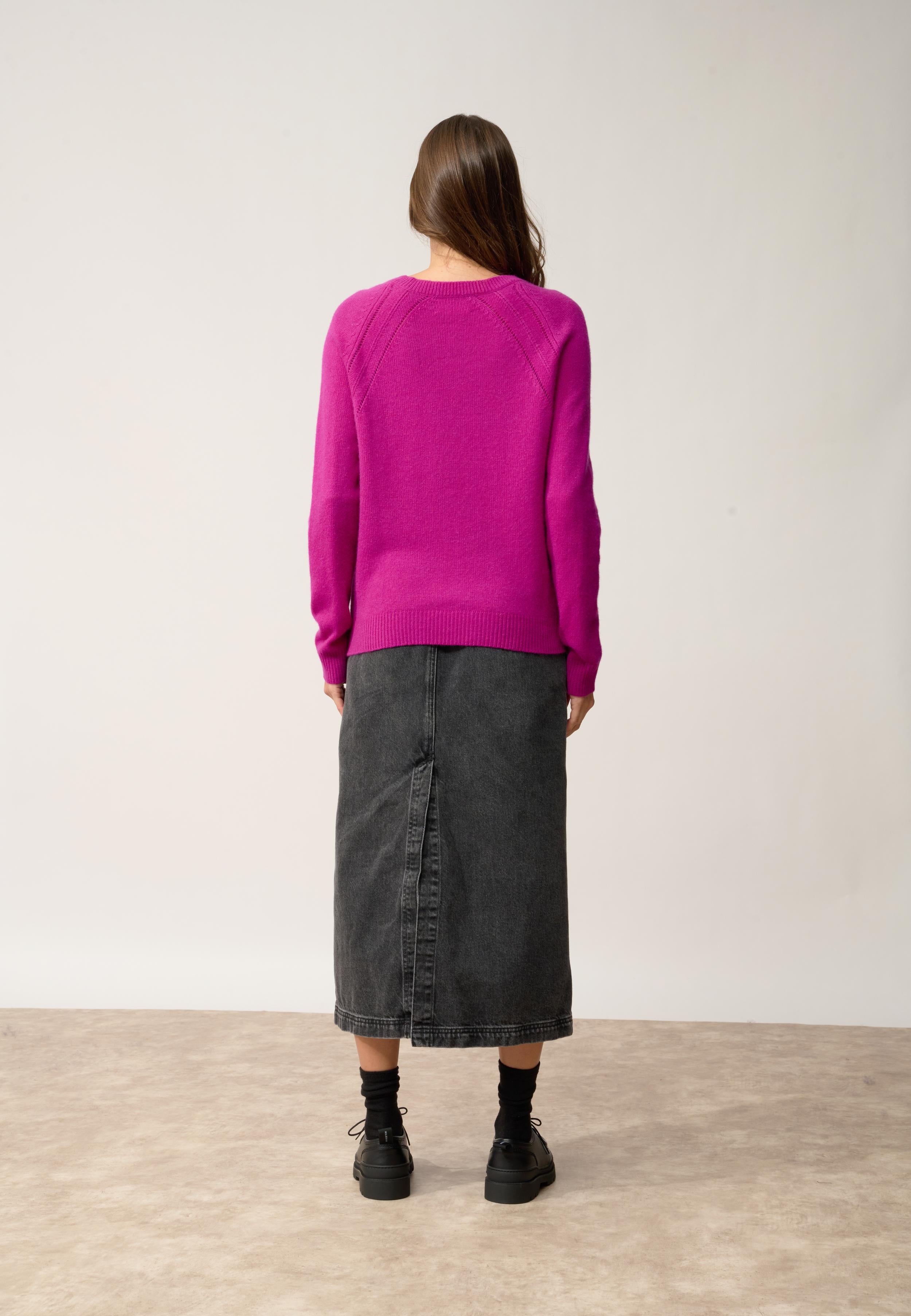 AREQUIPA pull col rond violine