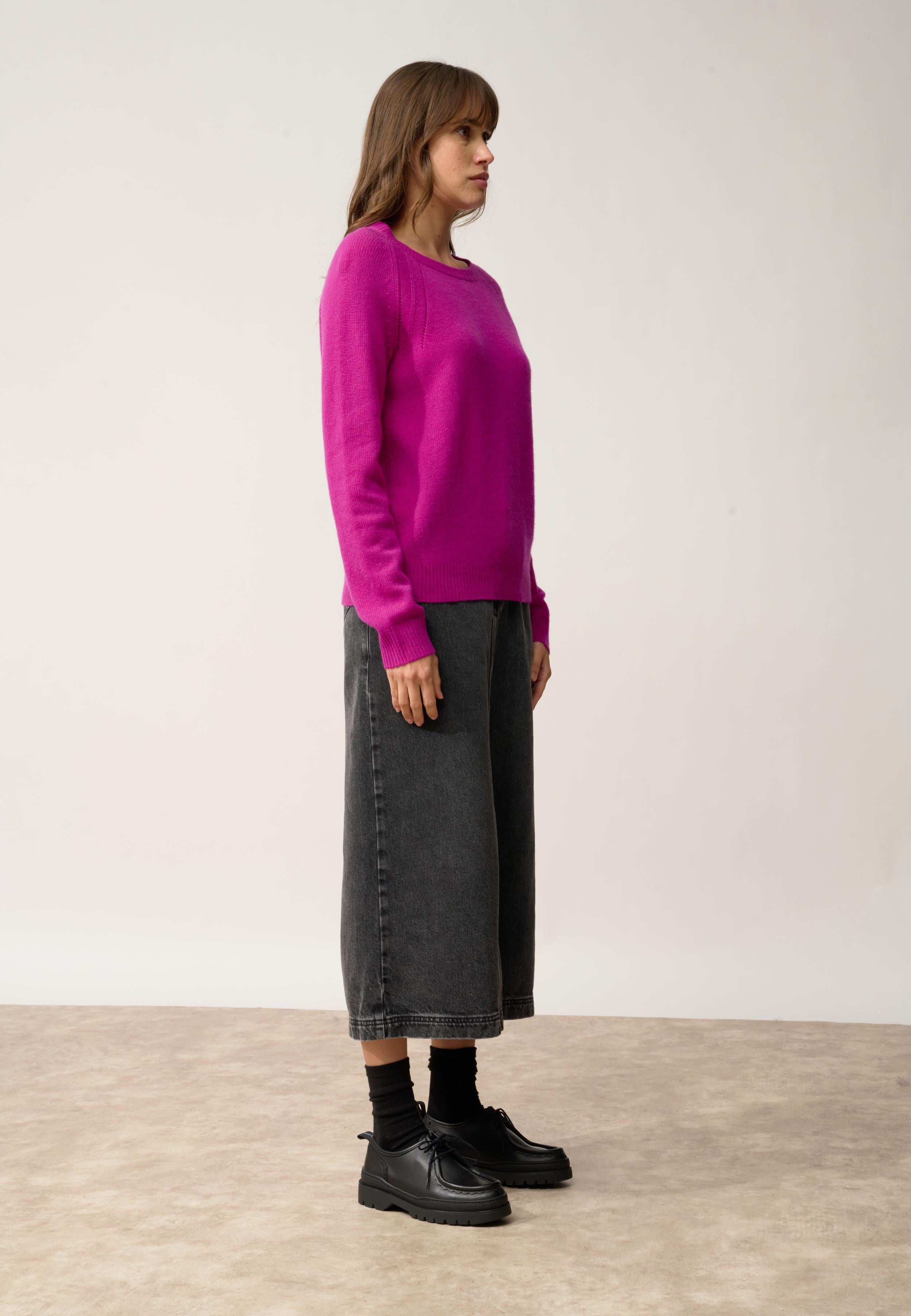 AREQUIPA pull col rond violine