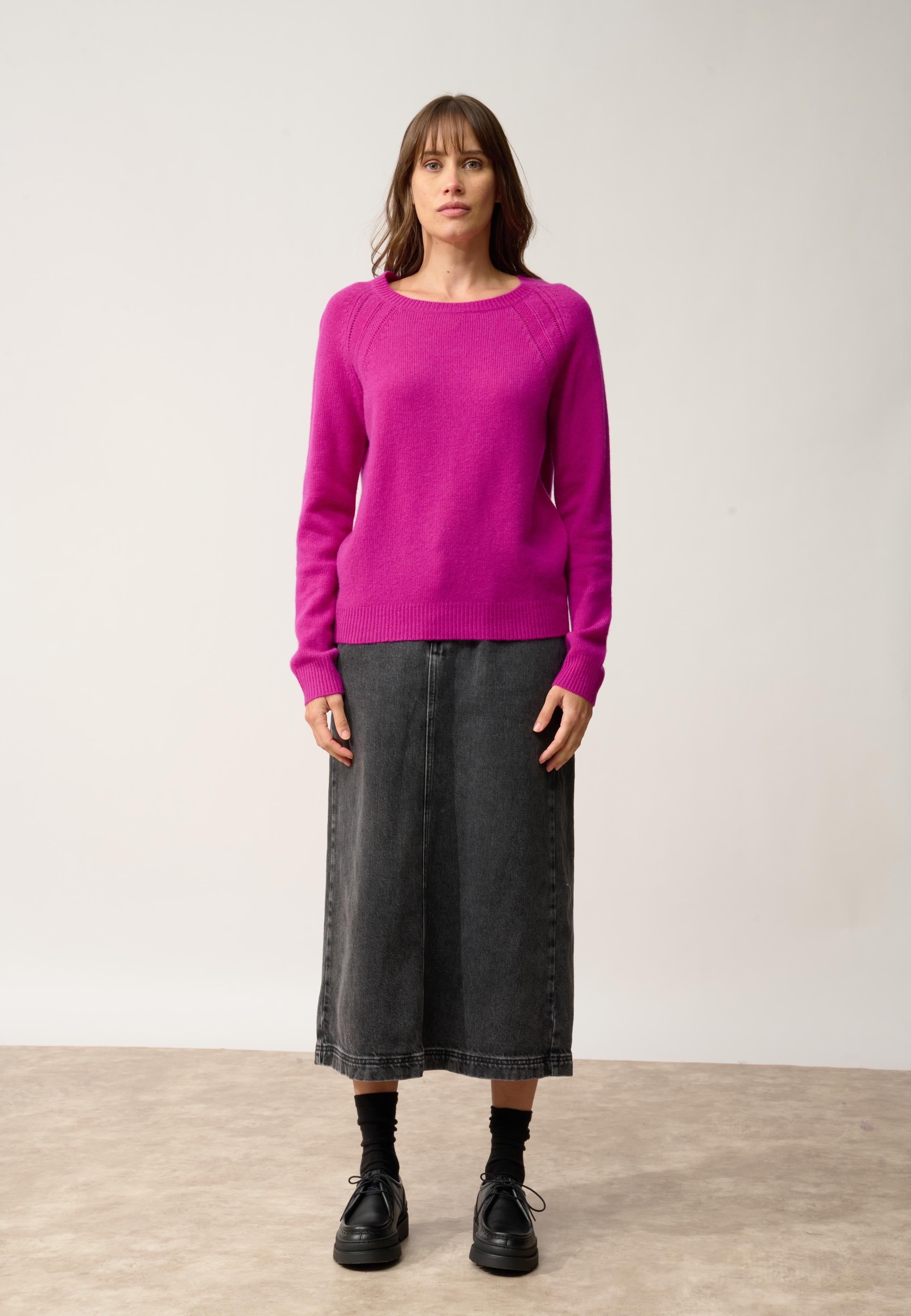 AREQUIPA pull col rond violine