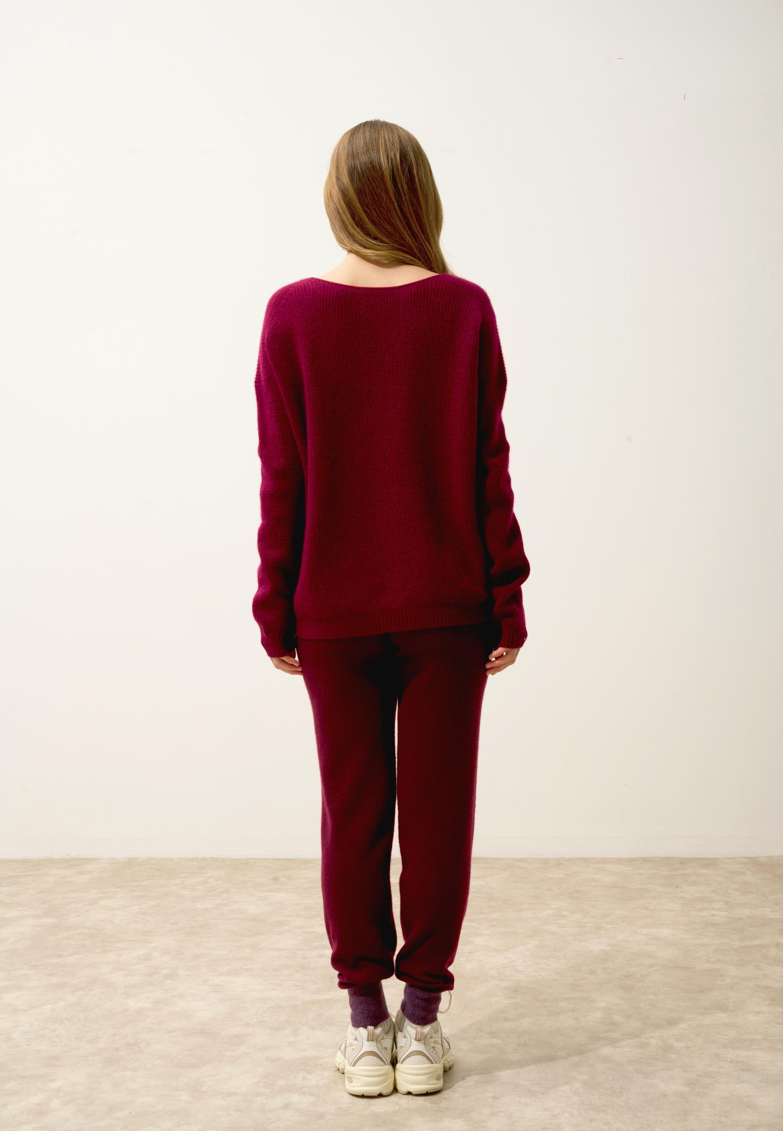 ARIANA pull col bateau bordeaux