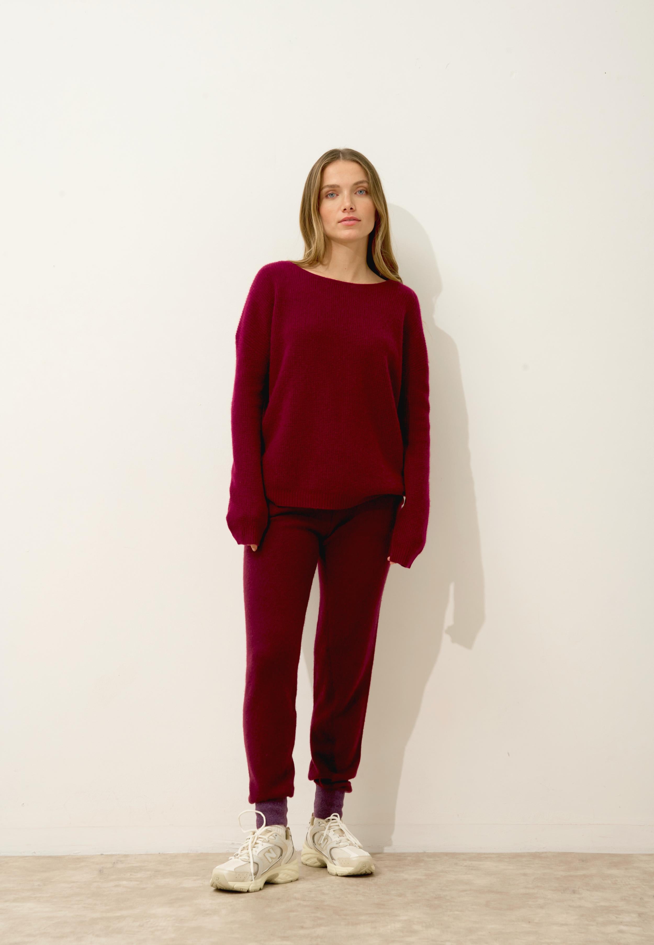 ARIANA pull col bateau bordeaux