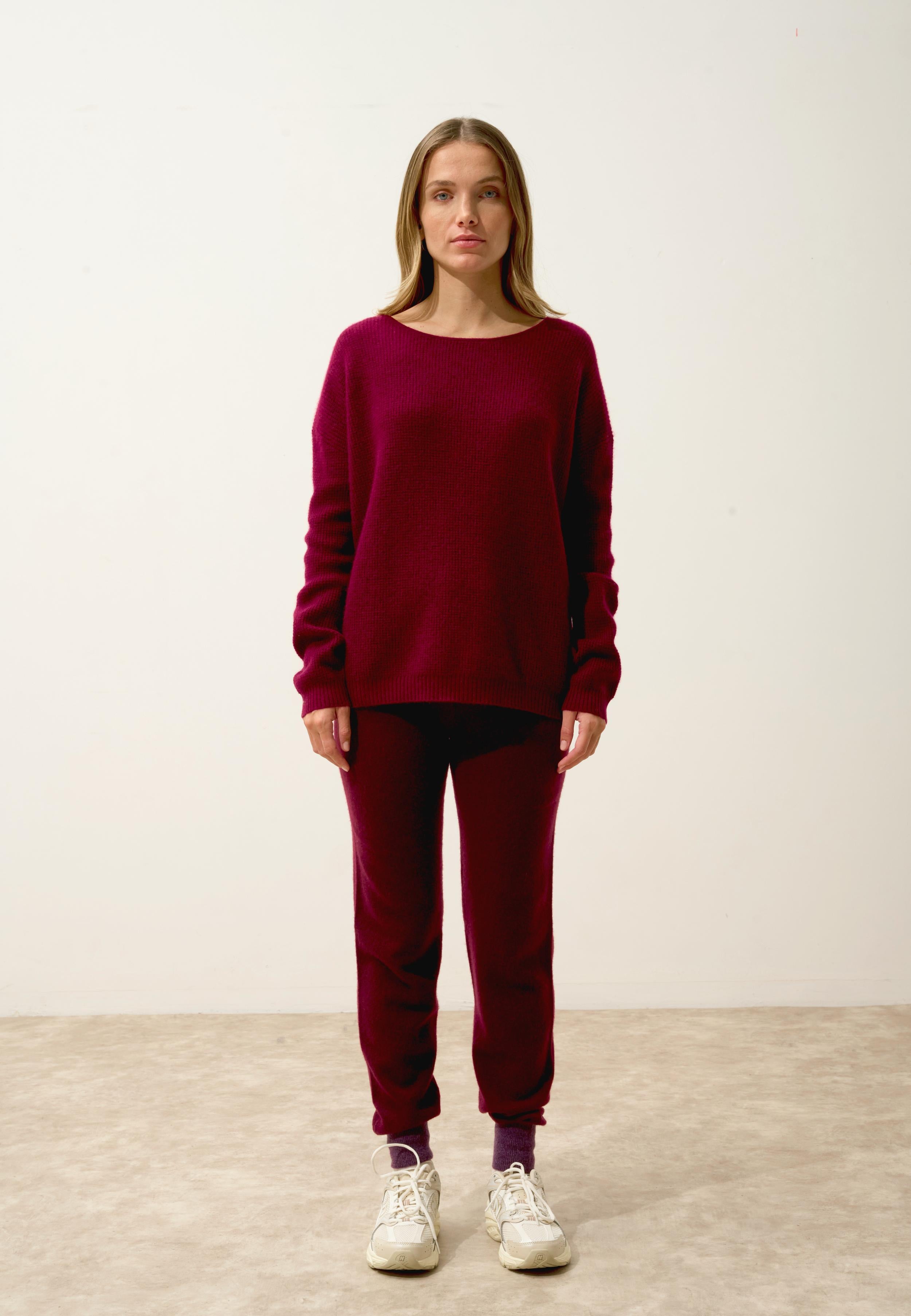 ARIANA pull col bateau bordeaux