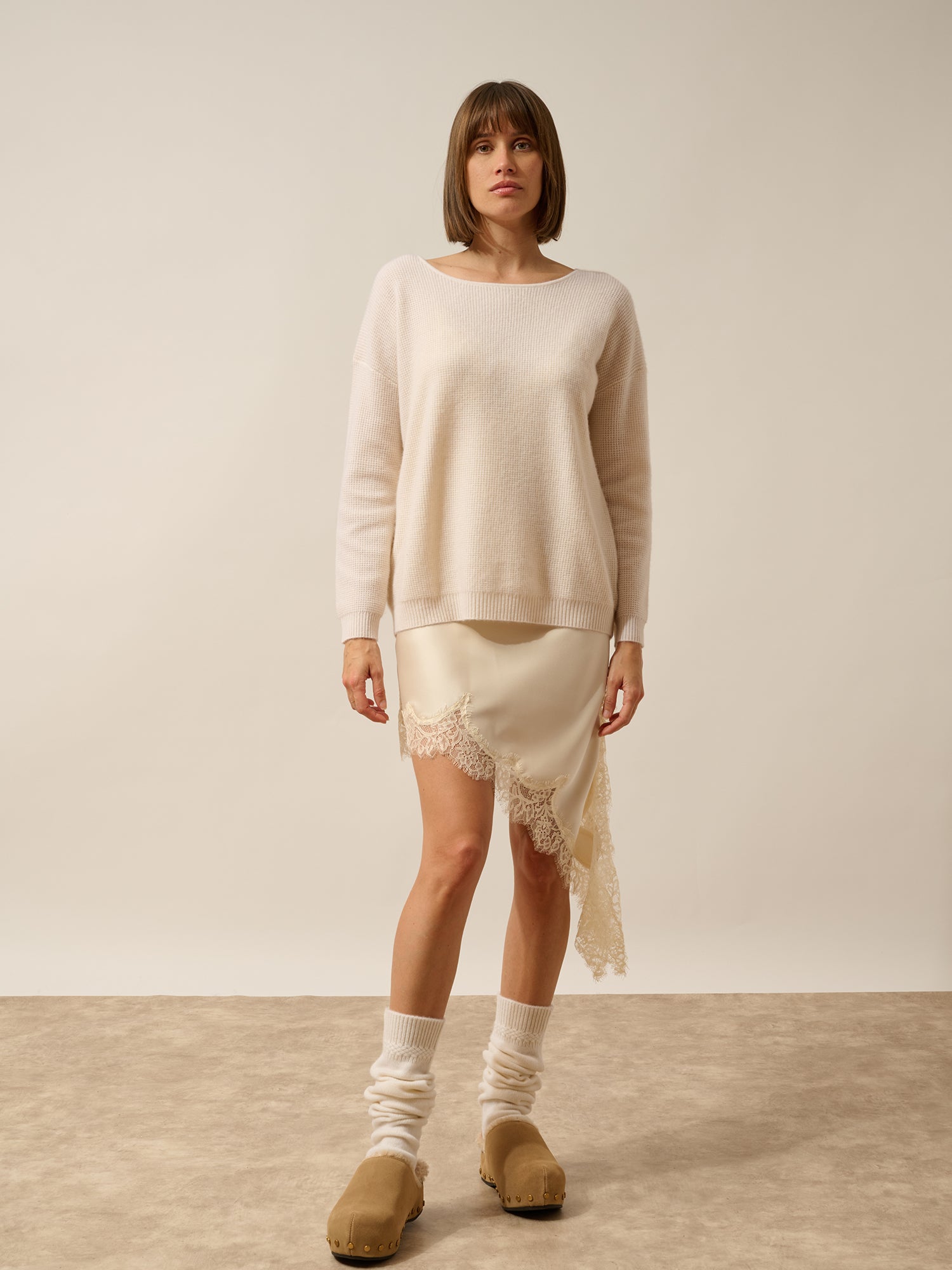 ARIANA pull col bateau neige