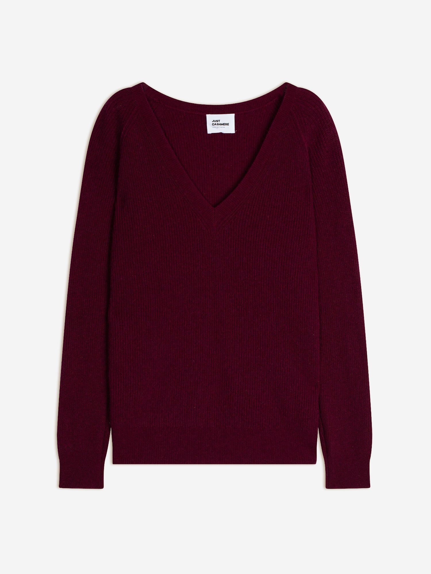 ARISTA pull col v bordeaux