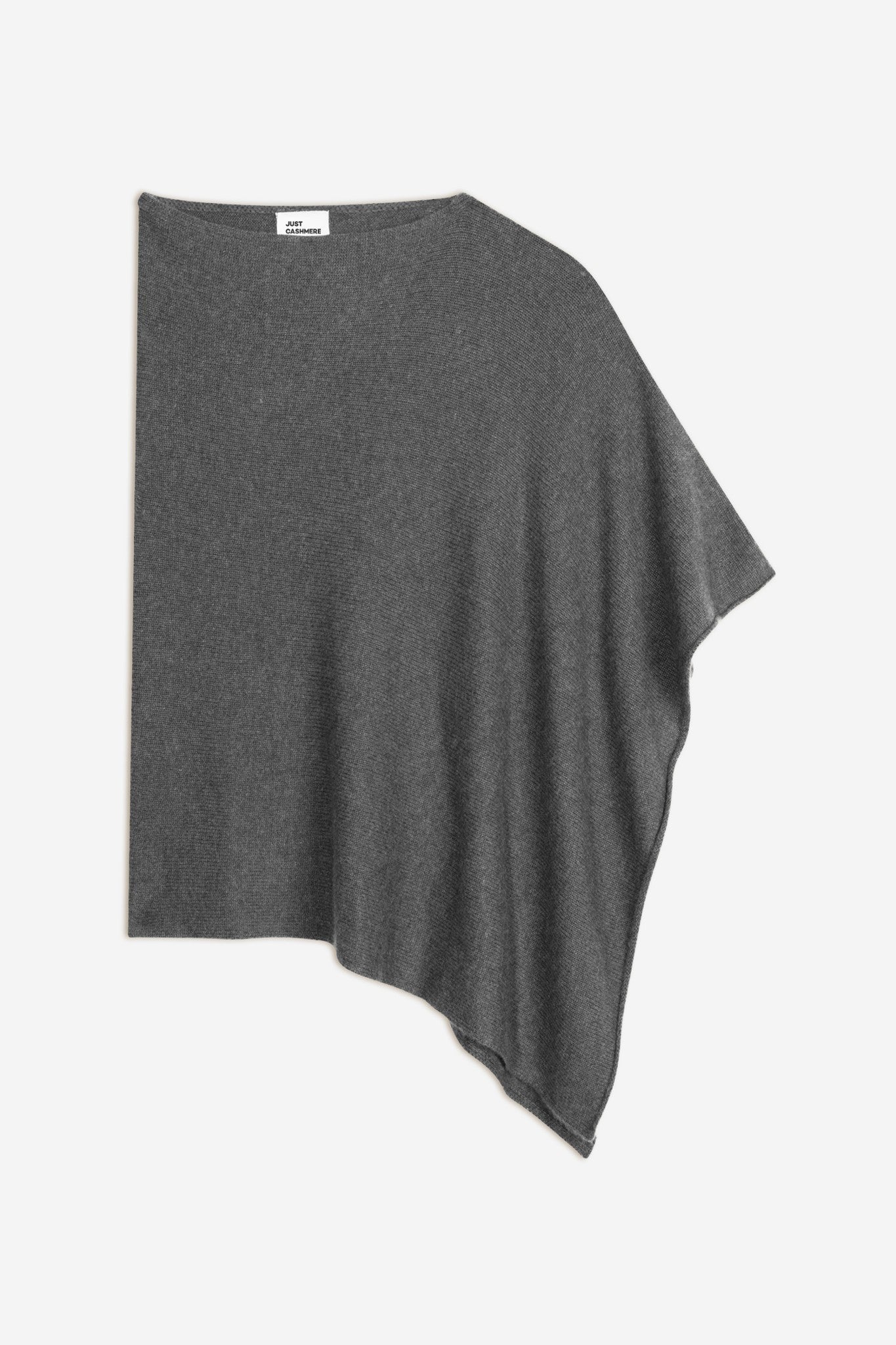 ashley poncho col bateau anthracite chiné