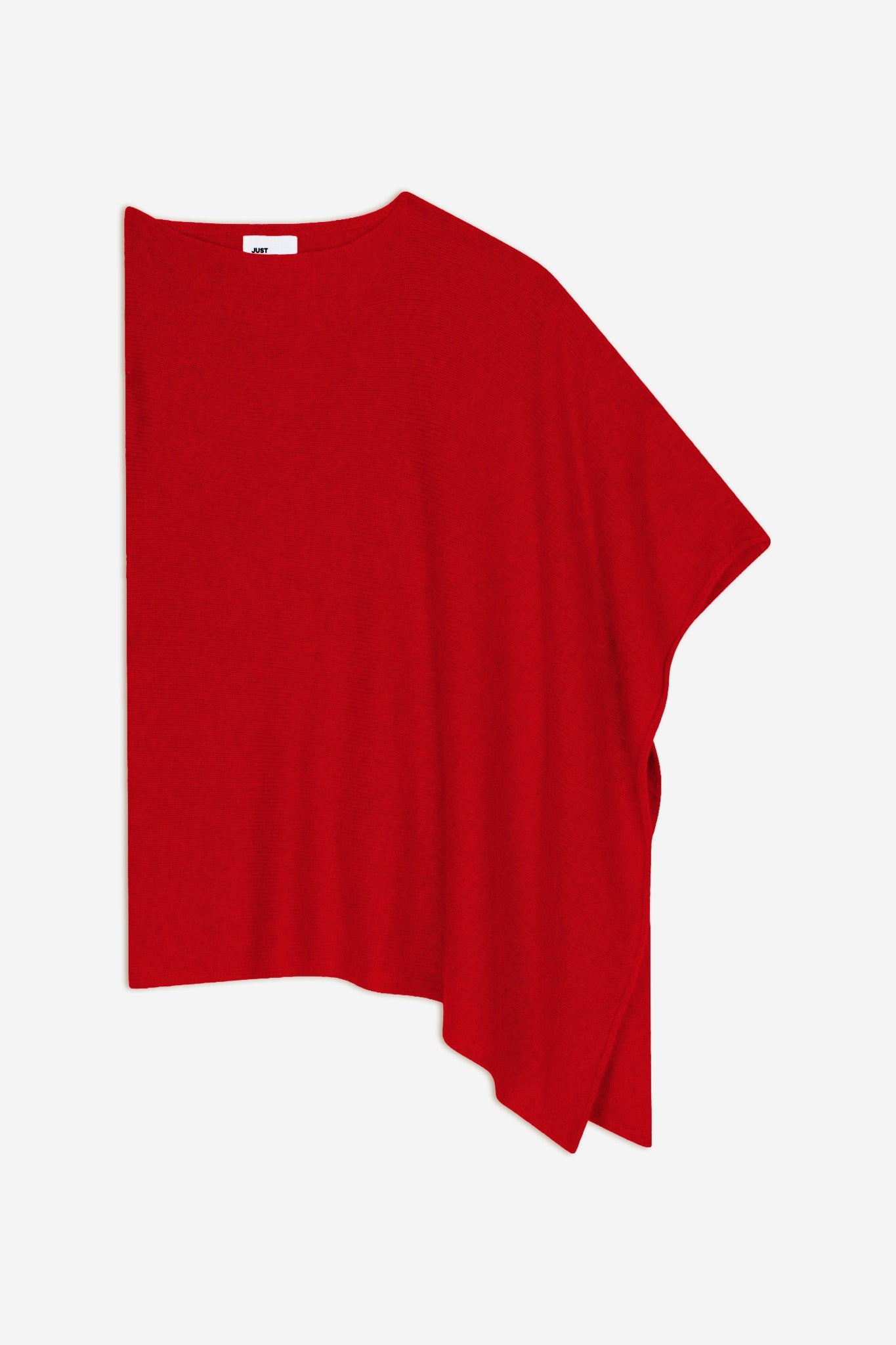 ashley poncho col bateau rouge