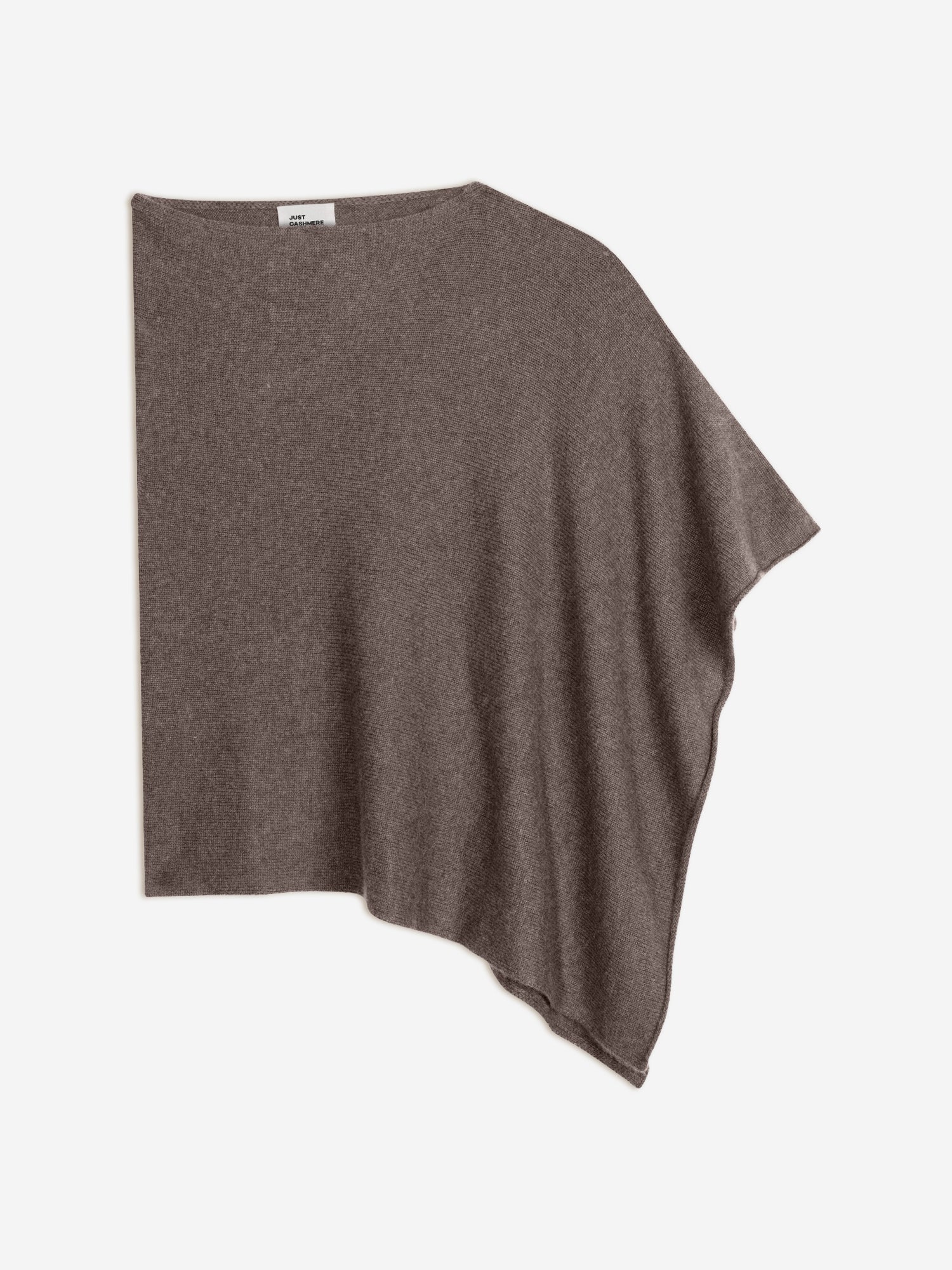 ASHLEY poncho col bateau taupe chiné