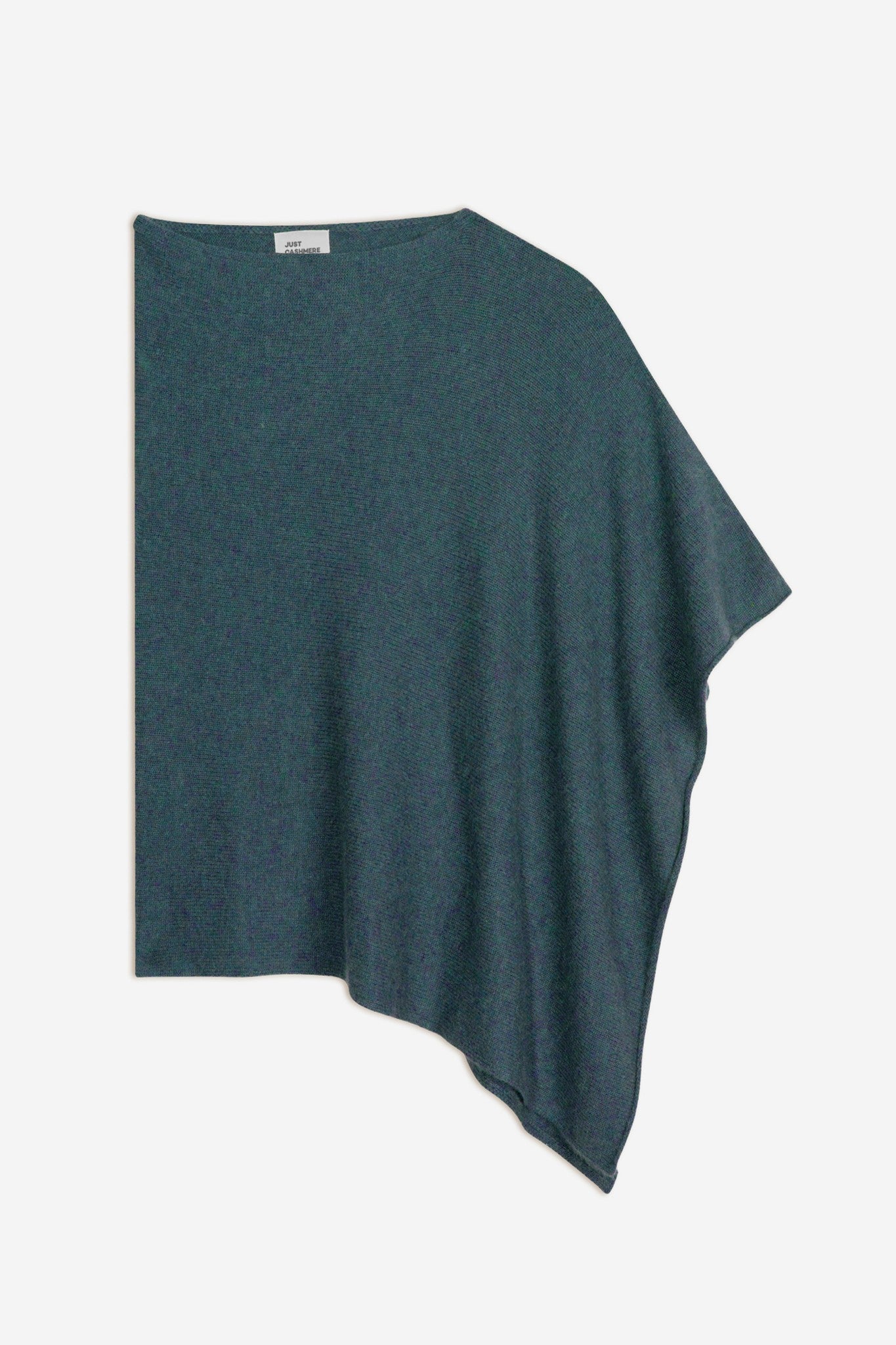 ashley poncho col bateau vert canard chiné