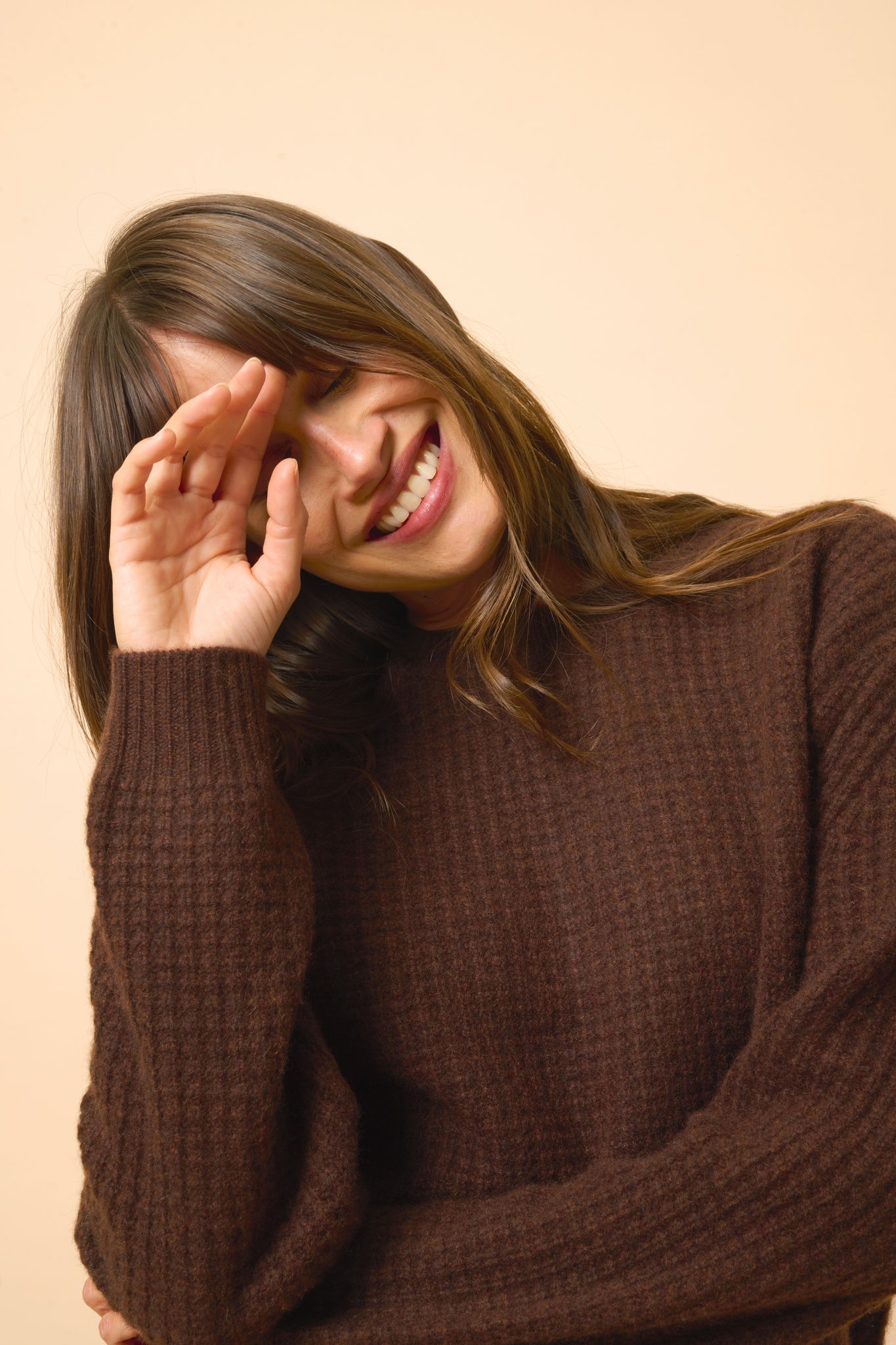 ASSAM pull col rond café