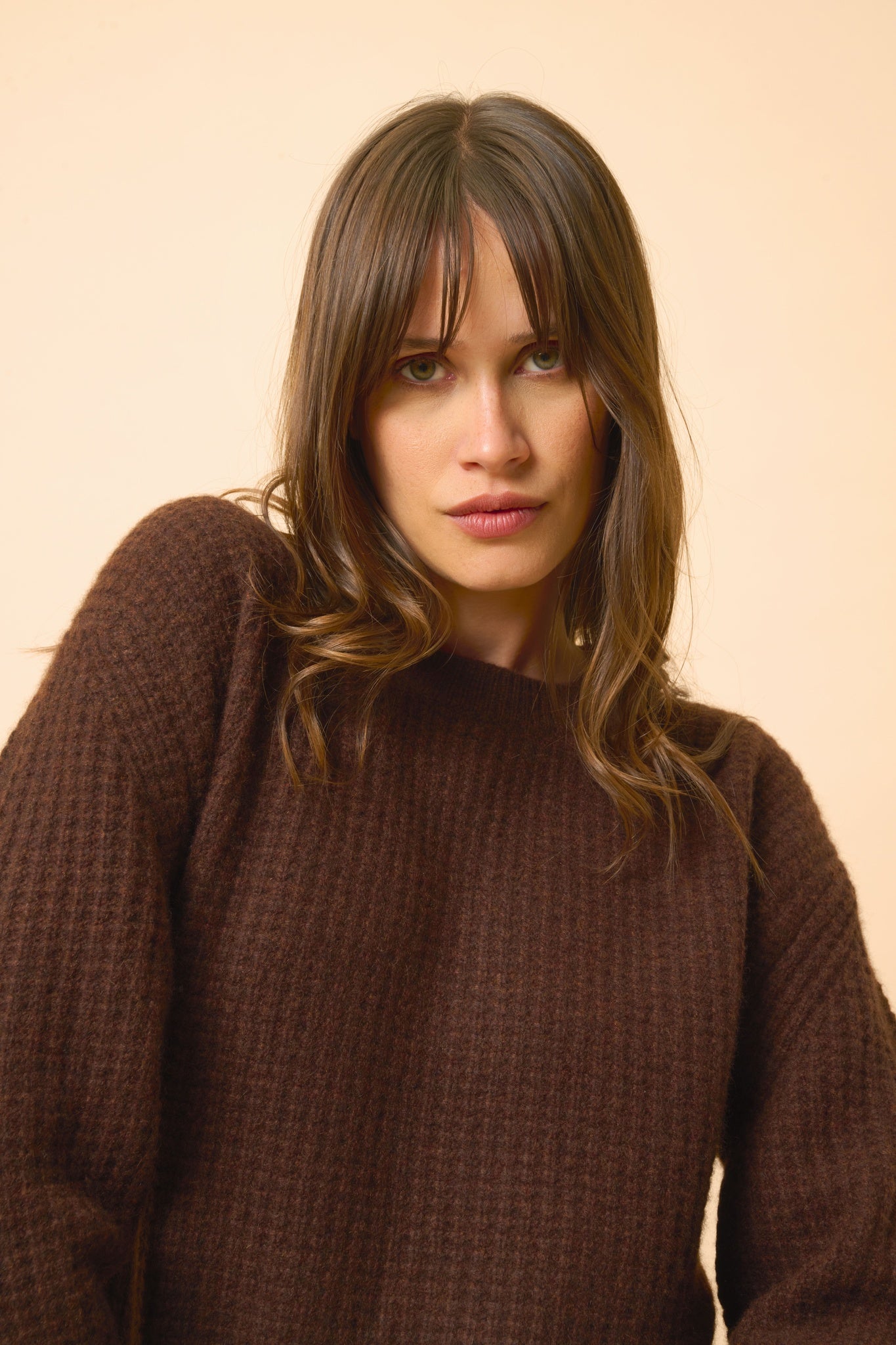 ASSAM pull col rond café