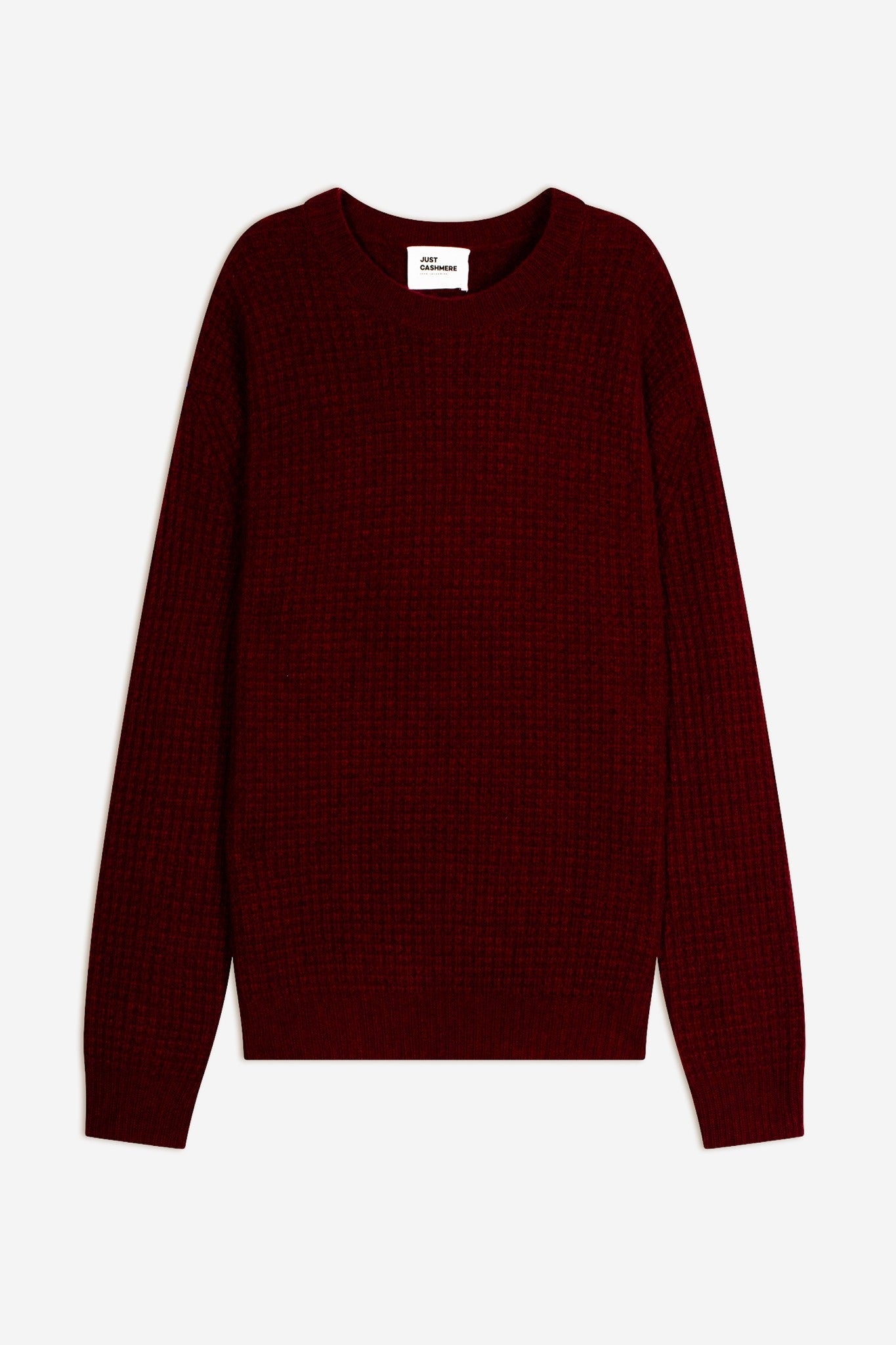 assam pull col rond cranberry chiné