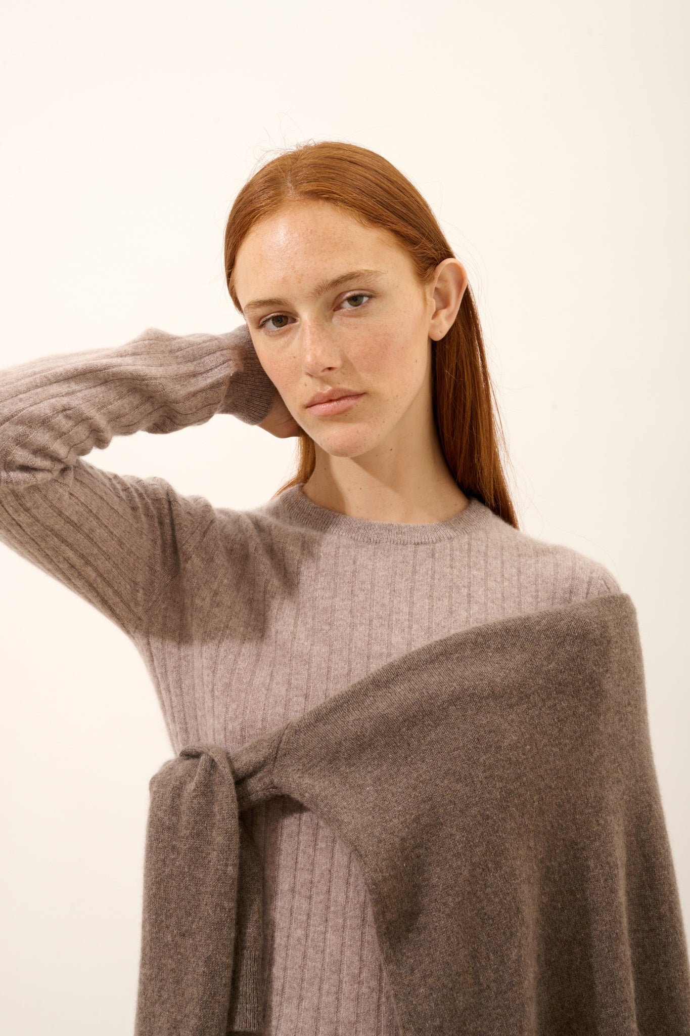 AVANA pull col rond caribou chiné