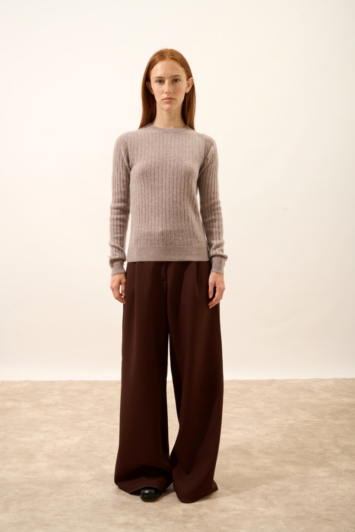 AVANA pull col rond caribou chiné