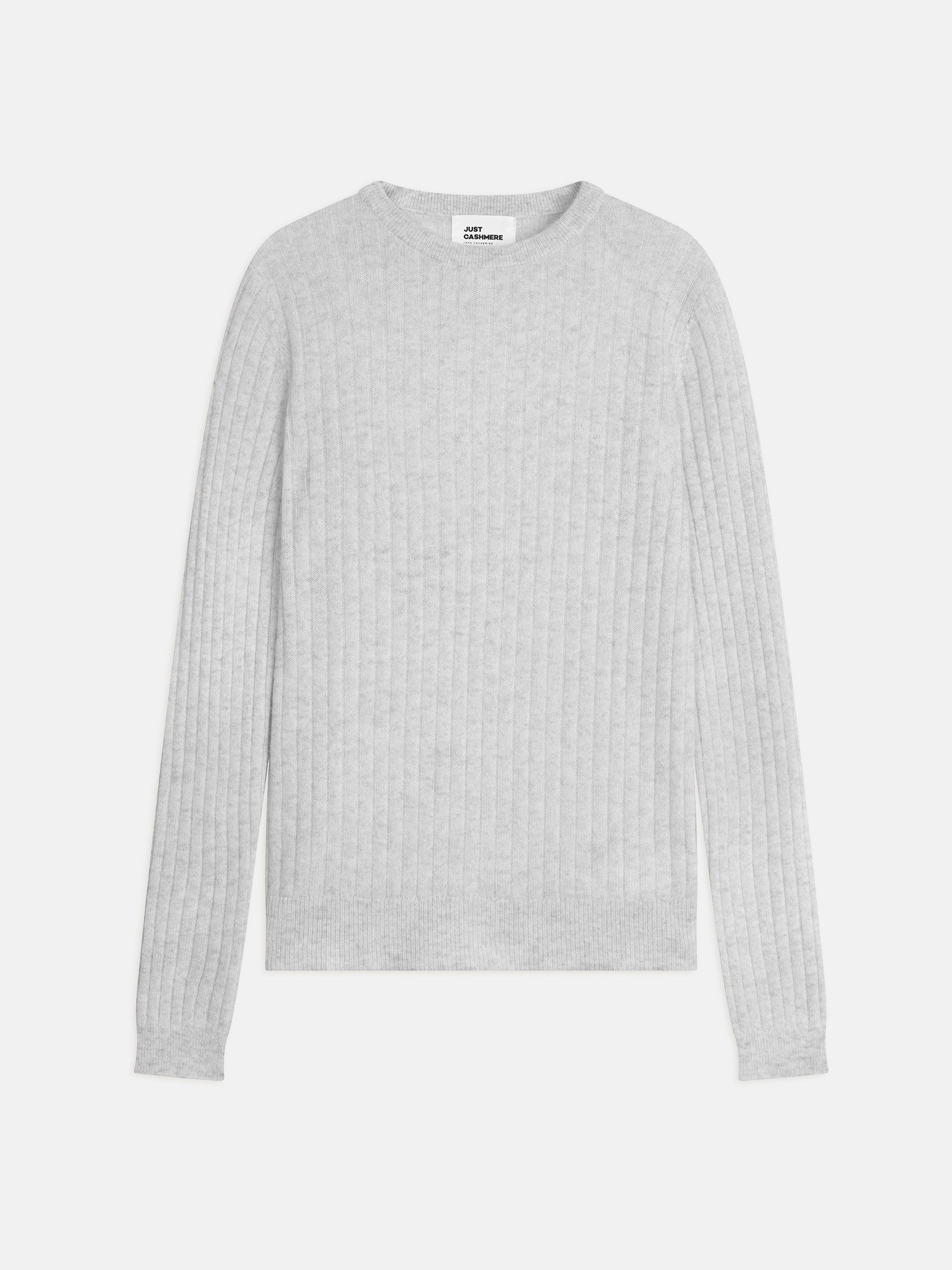 AVANA pull col rond gris perle chiné