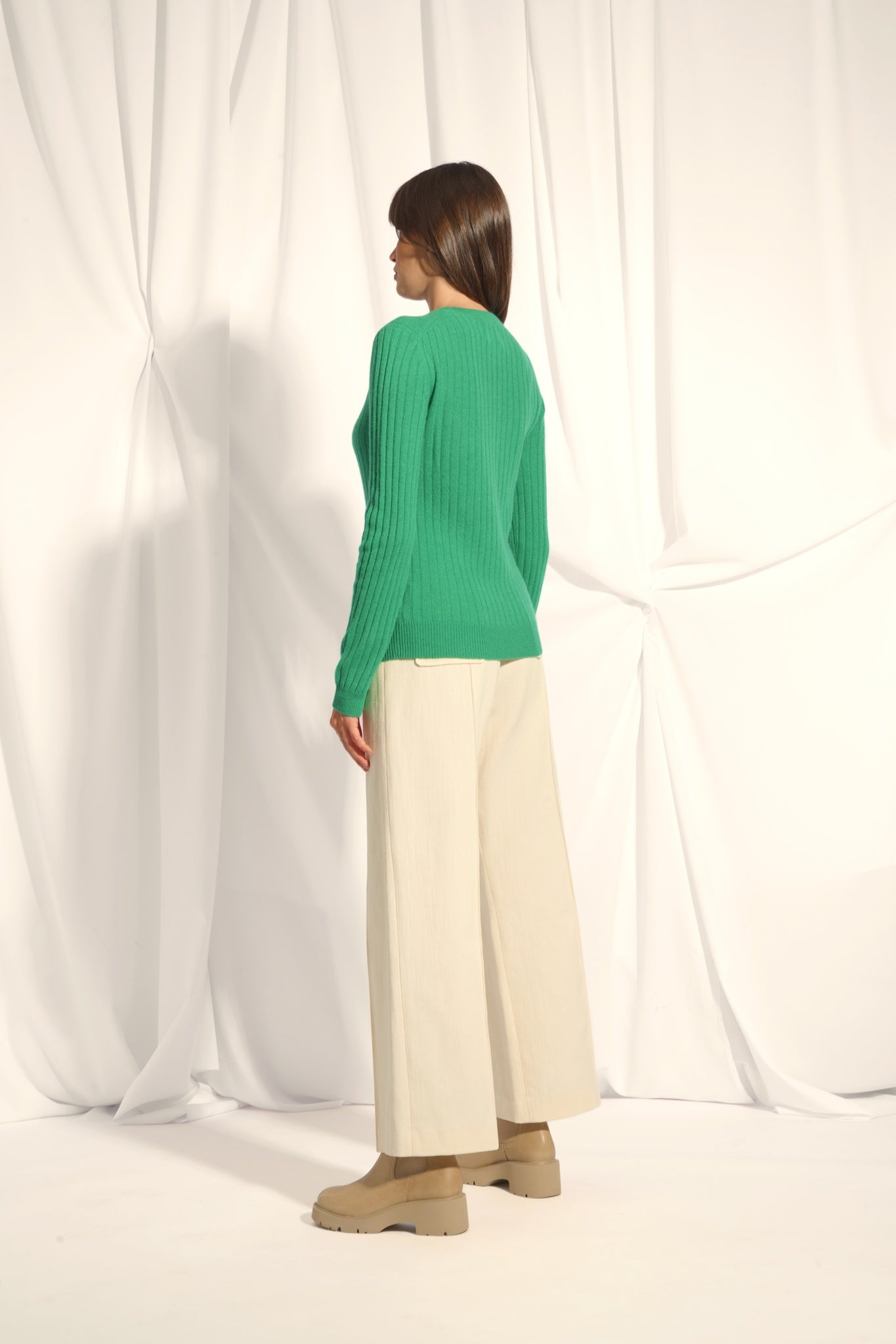 AVANA pull col rond menthe