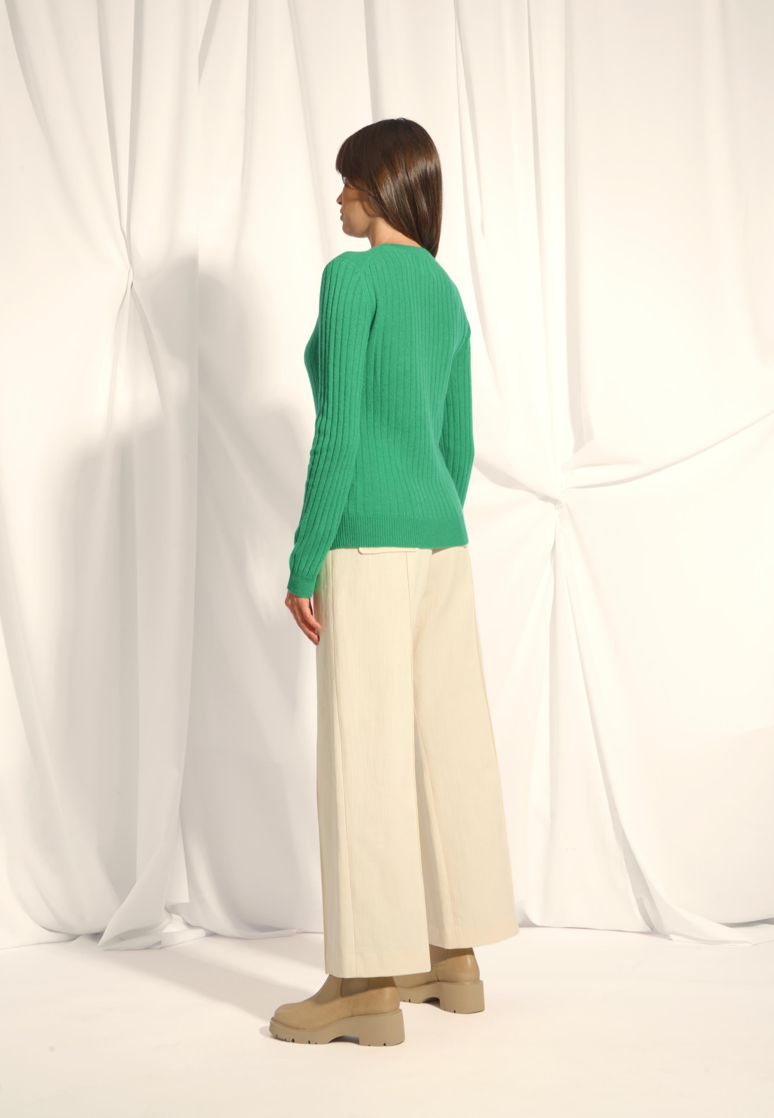 AVANA pull col rond menthe