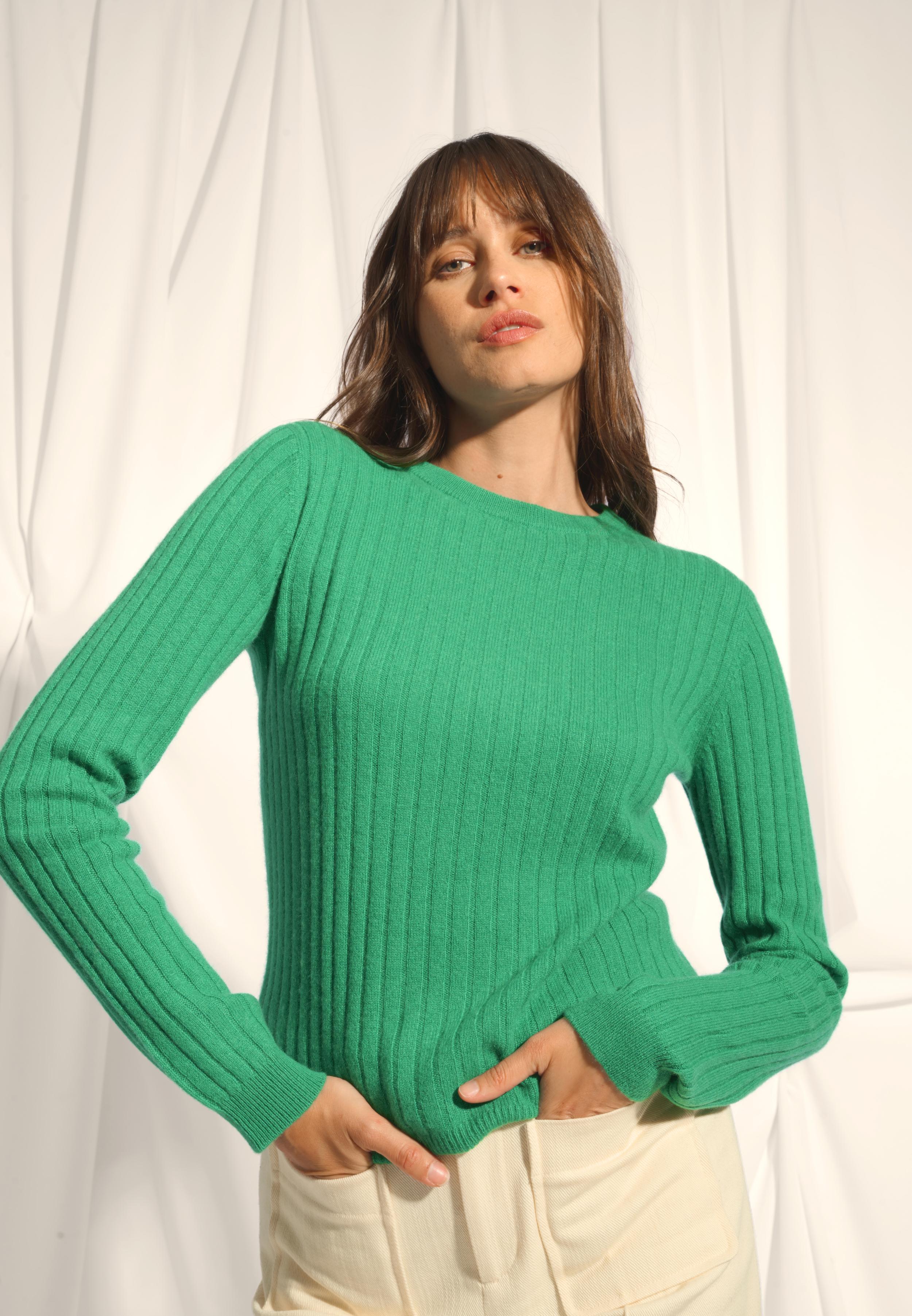 AVANA pull col rond menthe