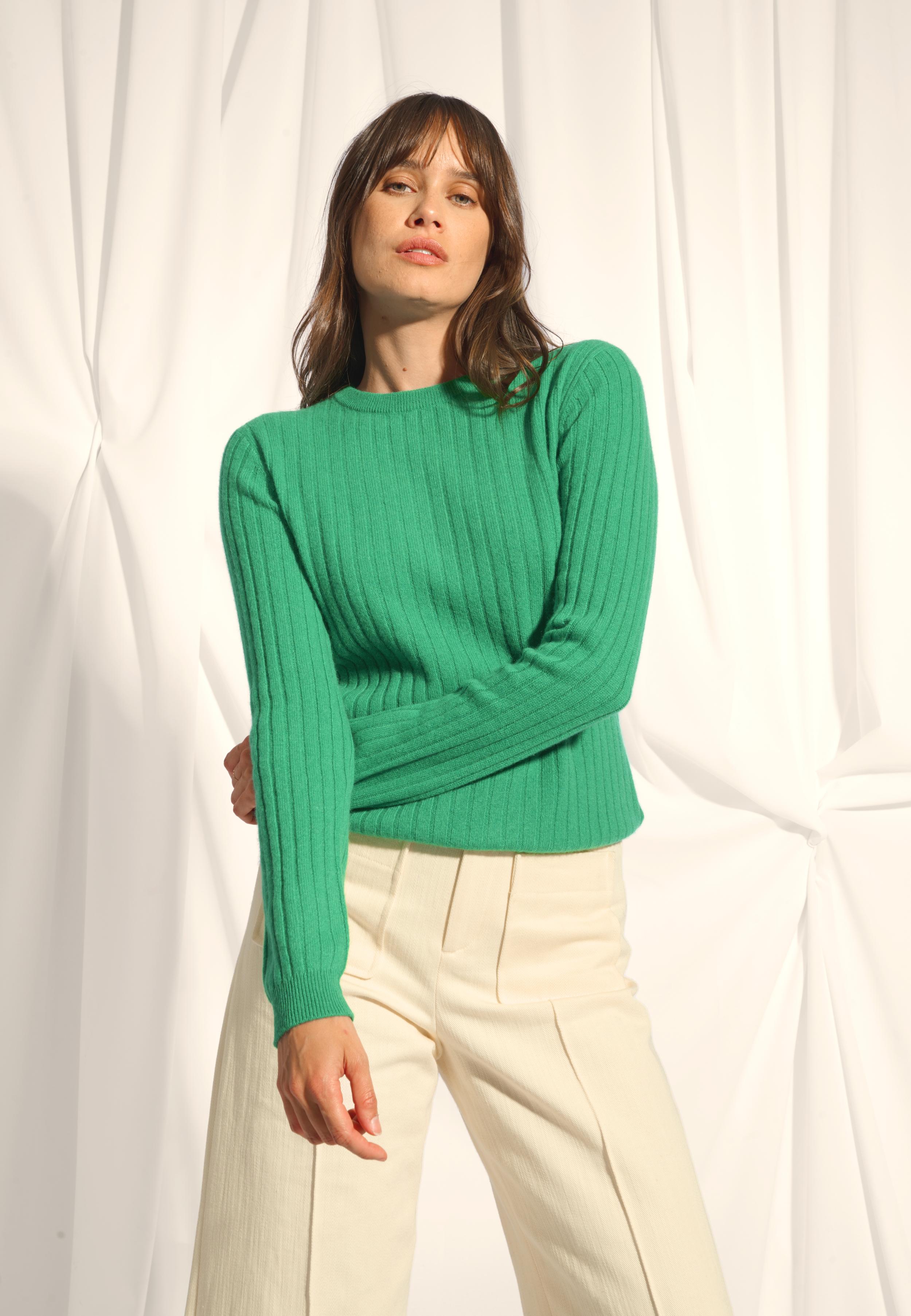 AVANA pull col rond menthe