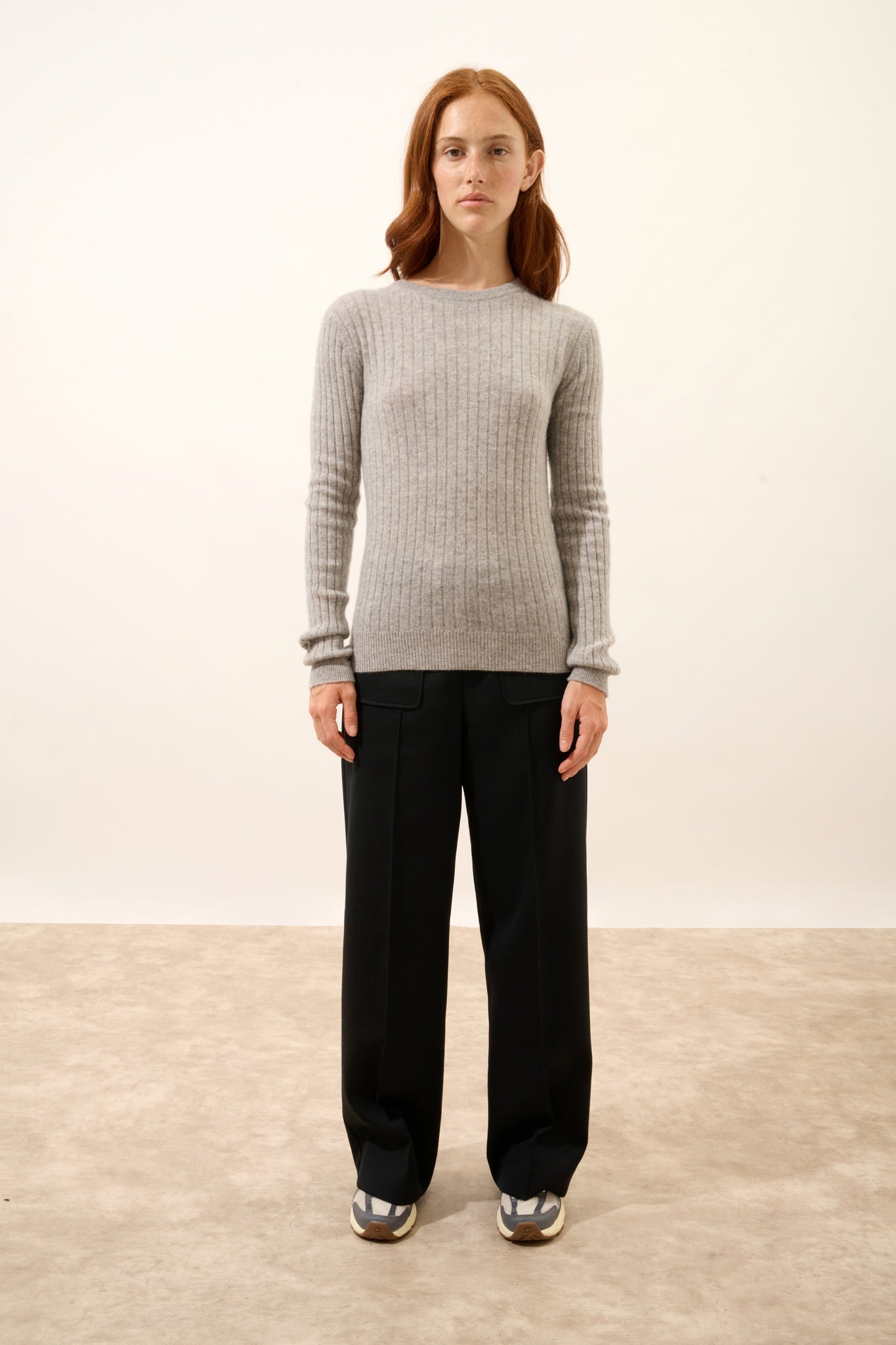 AVANA pull col rond nuage chiné