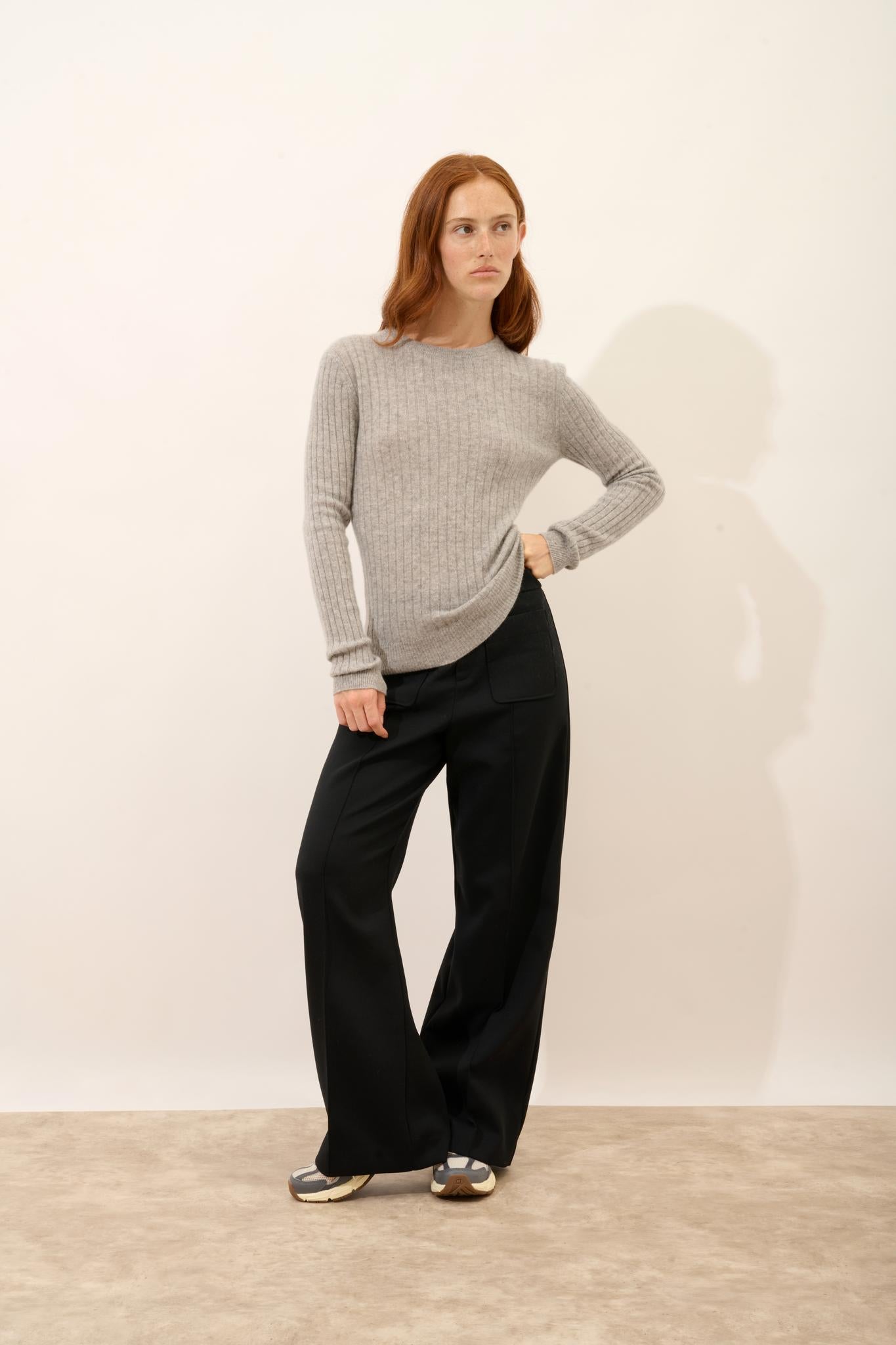 AVANA pull col rond nuage chiné