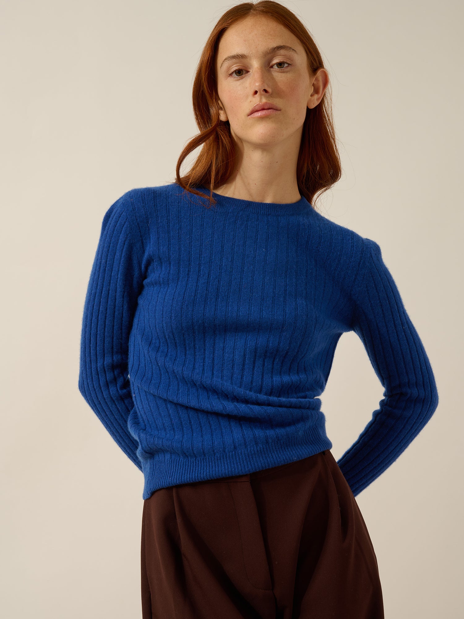 AVANA pull col rond outremer