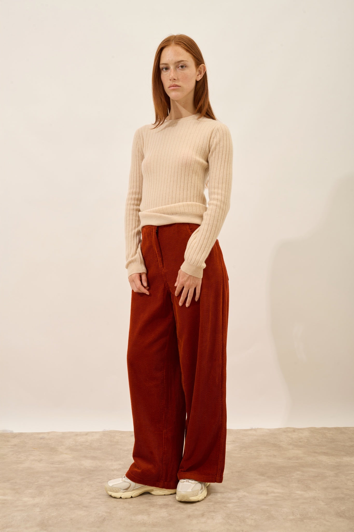 AVANA pull col rond sable