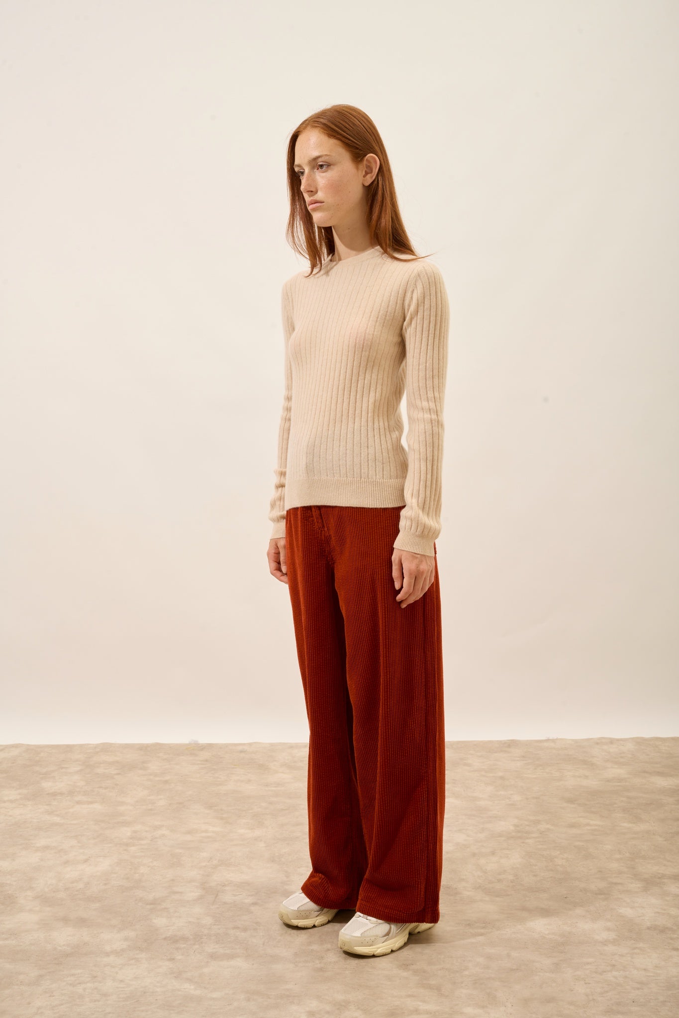 AVANA pull col rond sable