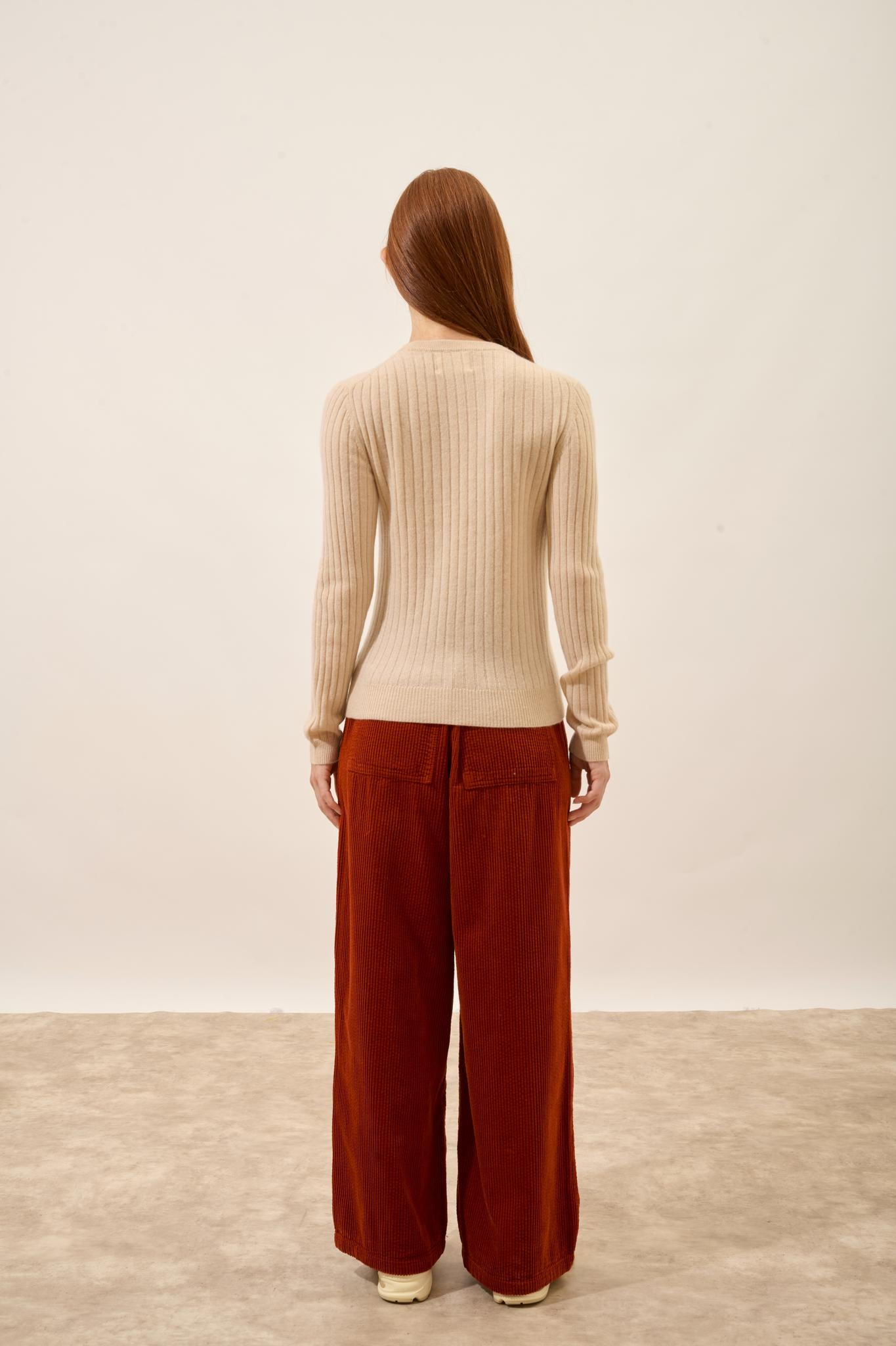 AVANA pull col rond sable